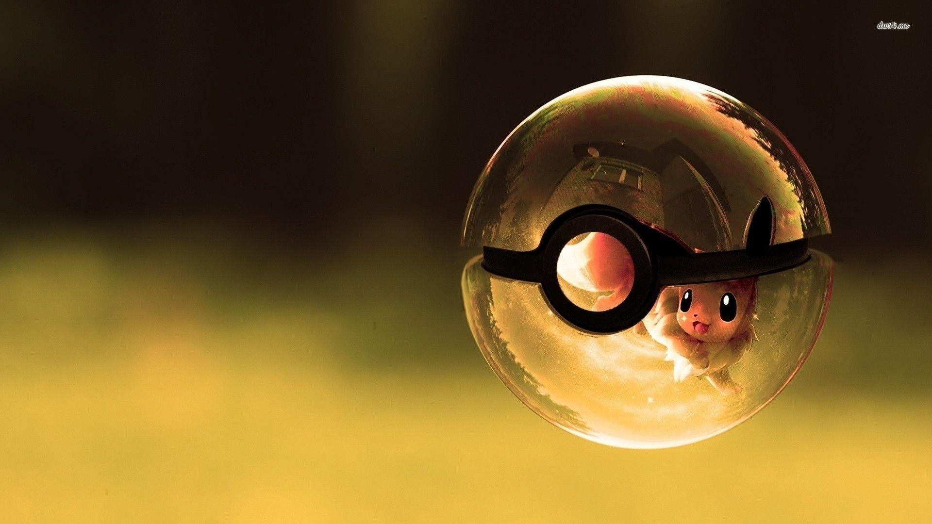 Poké Ball trasparente con Eevee, Pokémon, 1920x1080 Full HD 1080p, Desktop
