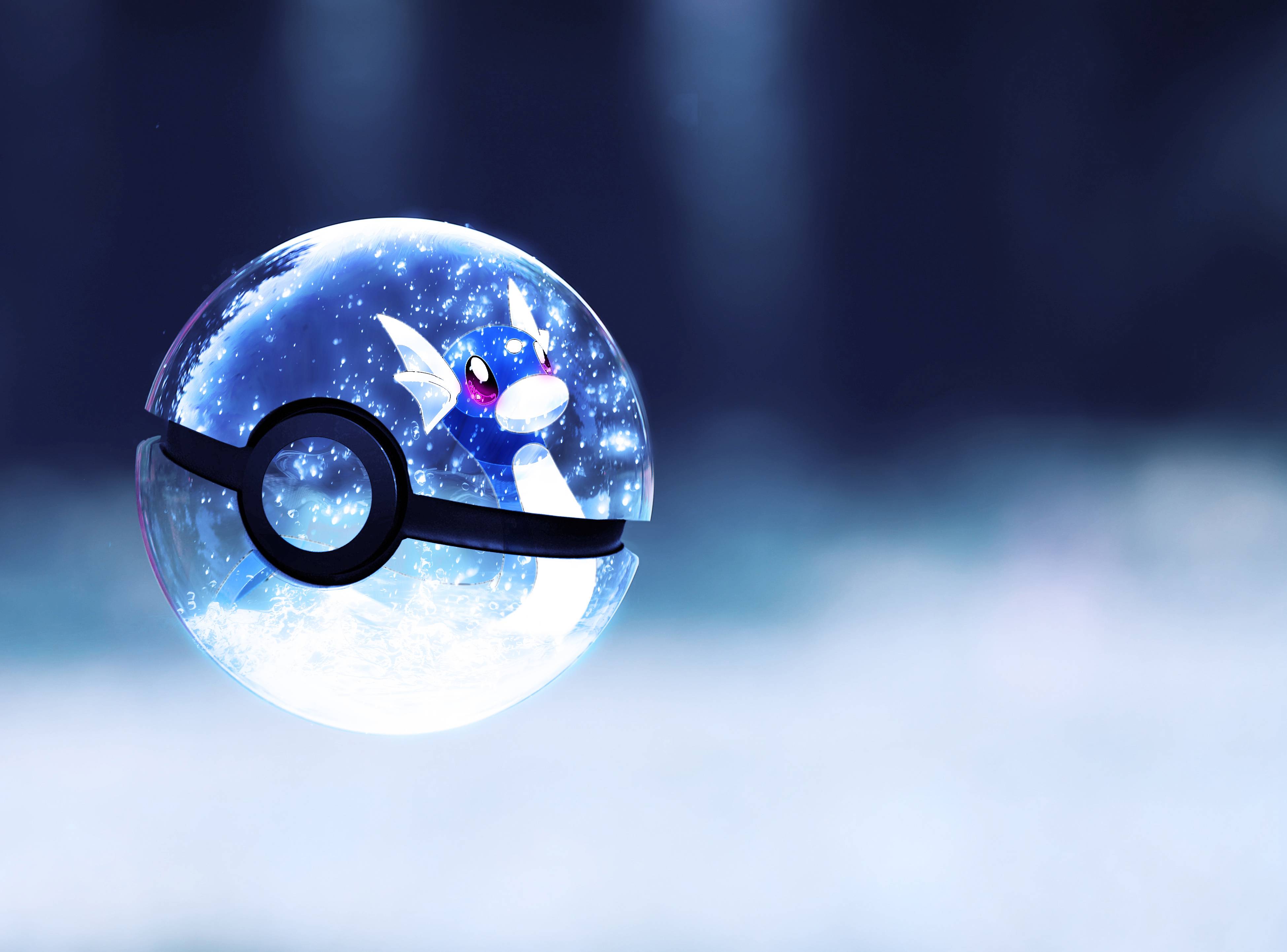Pokémon dentro Poké Ball di vetro, 3898x2884 UHD, PC 4K