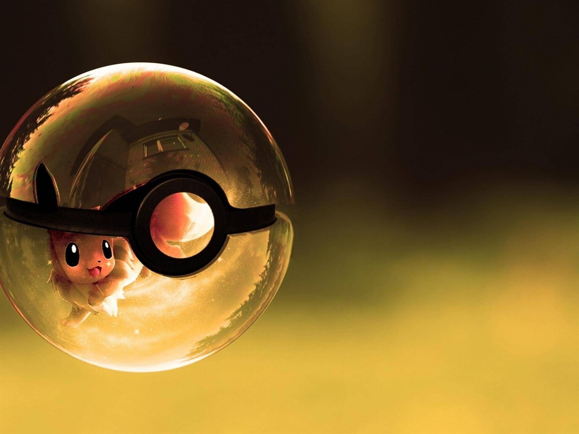 Eevee dentro Poké Ball di cristallo, Eeveelution, 1920x1440 Full HD+, PC