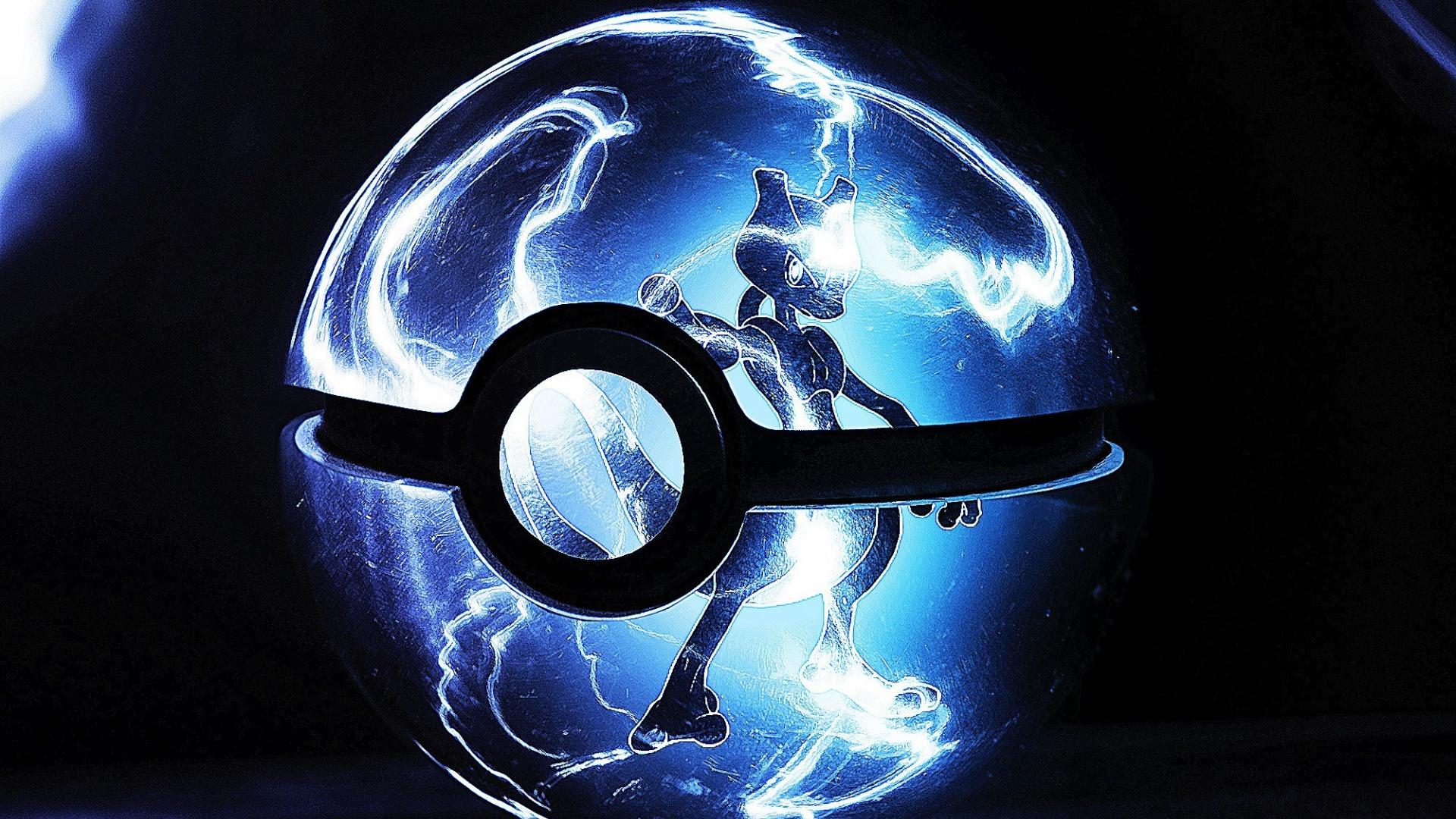 Mewtwo silhouette con Poké Ball, 1920x1080 Full HD, Desktop