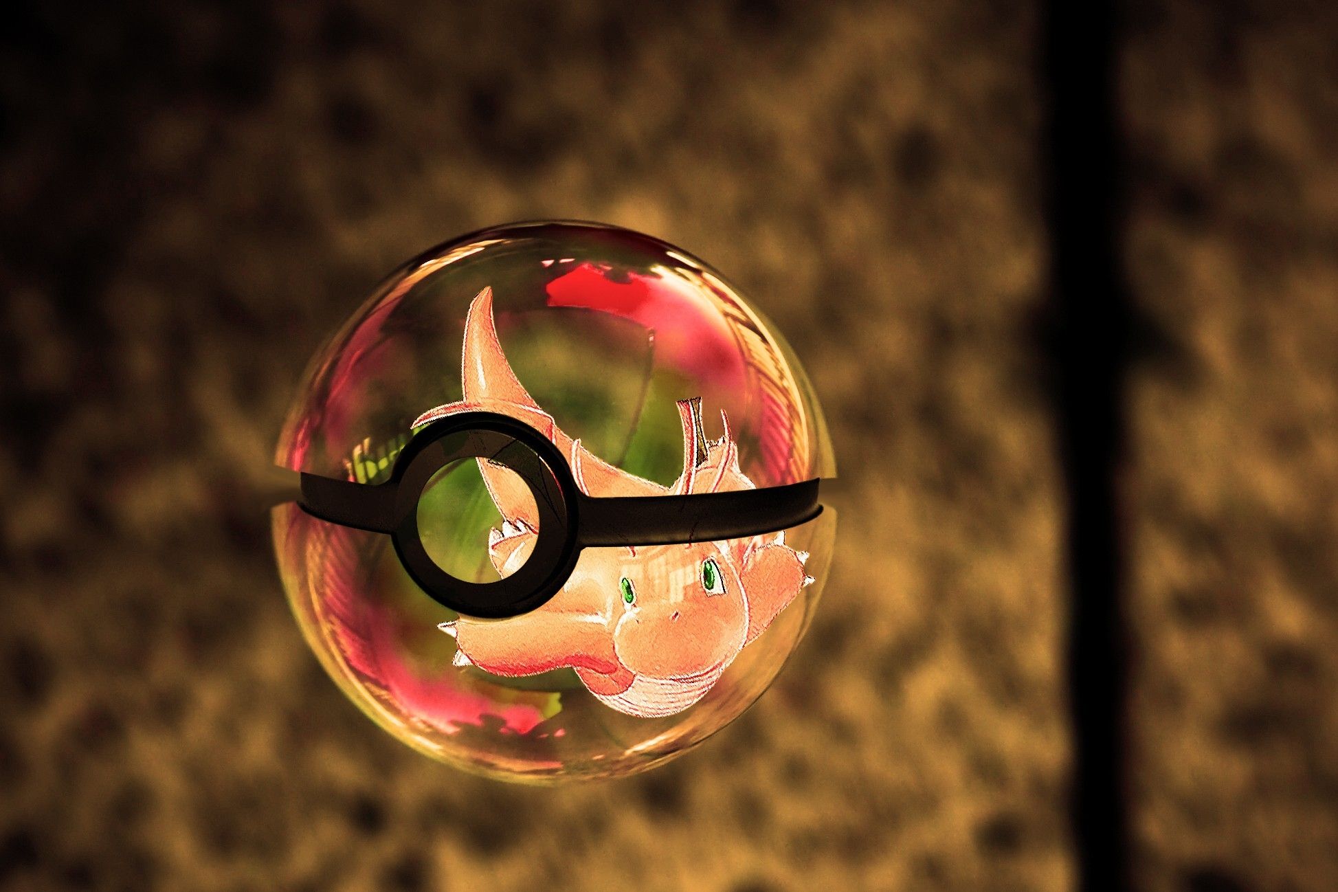 Poké Ball di vetro con Dragonite, 1947x1298 WUXGA, iMac