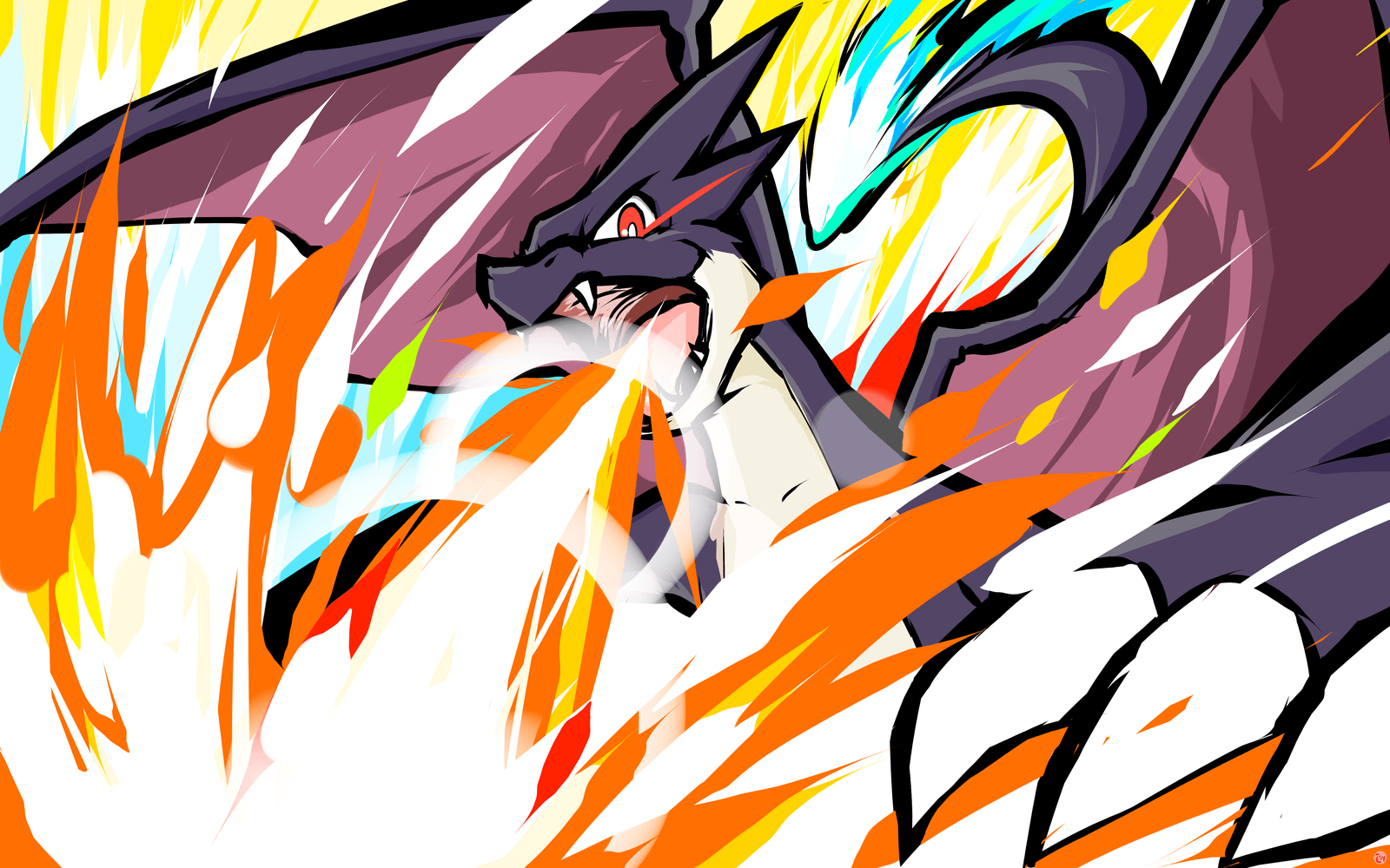 Charizard cromatico sputa fuoco, 1600x1000 HD, Desktop