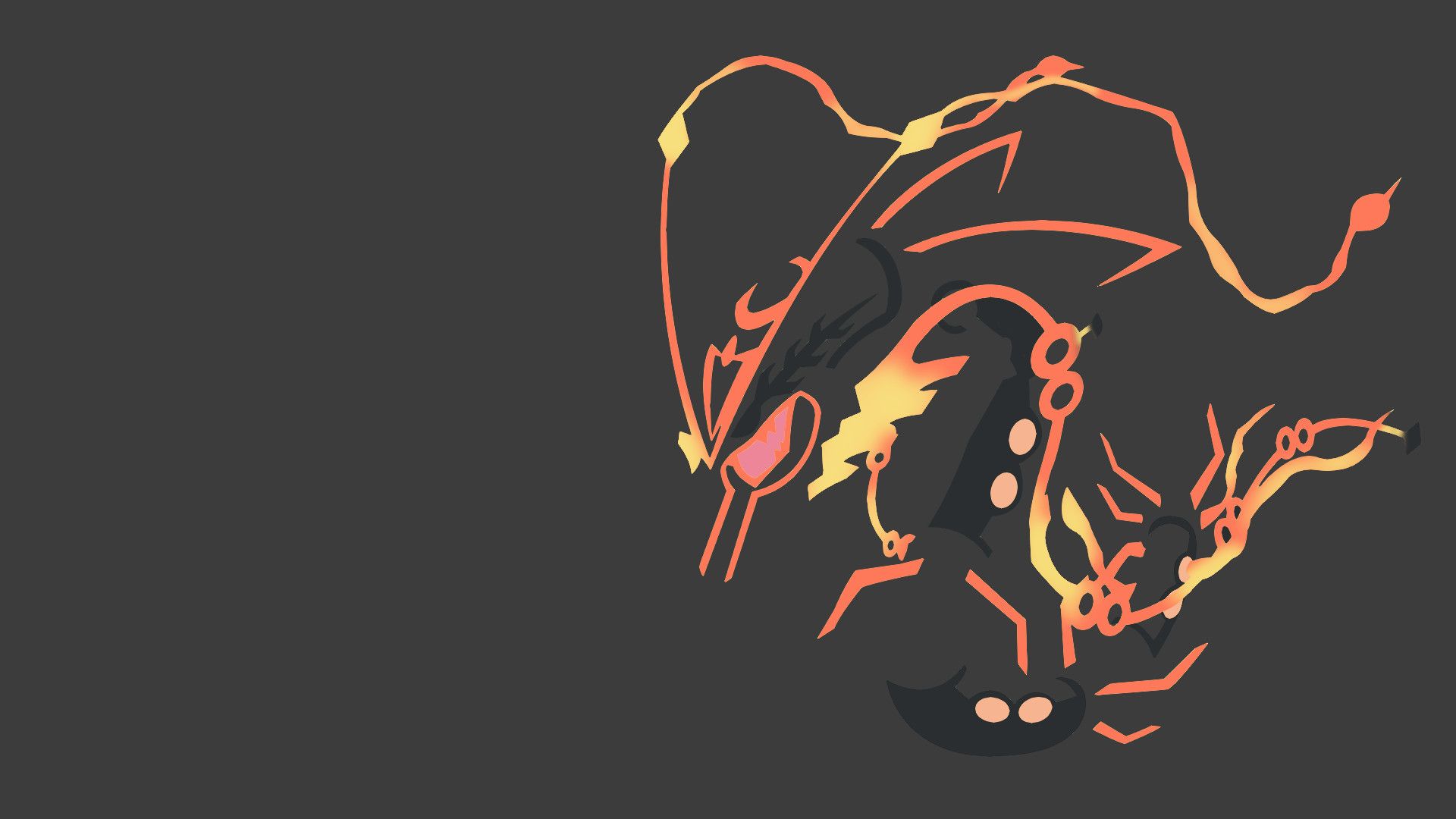 Mega Rayquaza cromatico stilizzato, 1920x1080 1080p, Desktop