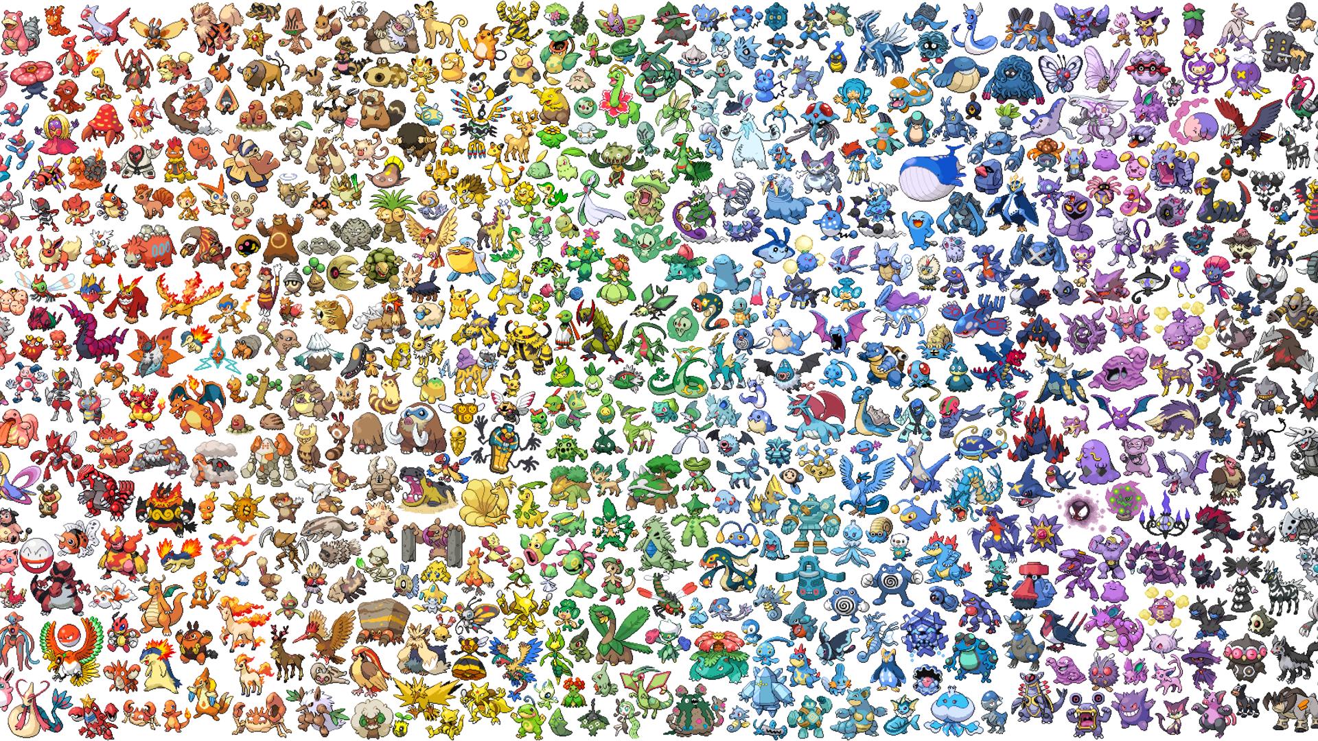 Griglia colorata Pokémon multicolore, 1920x1080 Full HD 1080p, PC