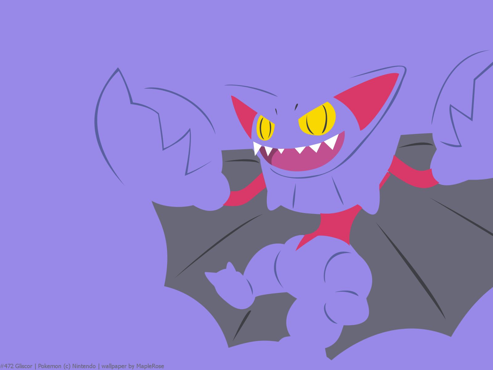 Gengar pipistrello viola Pokémon, 1600x1200 HD, Desktop