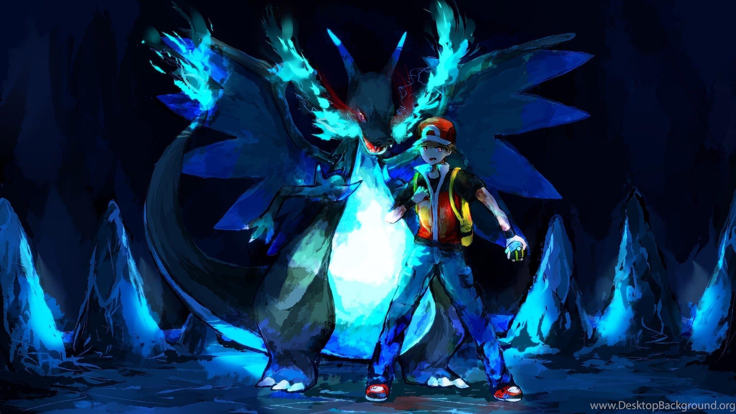 Charizard Mega blu allenatore, 2560x1440 2K QHD, PC