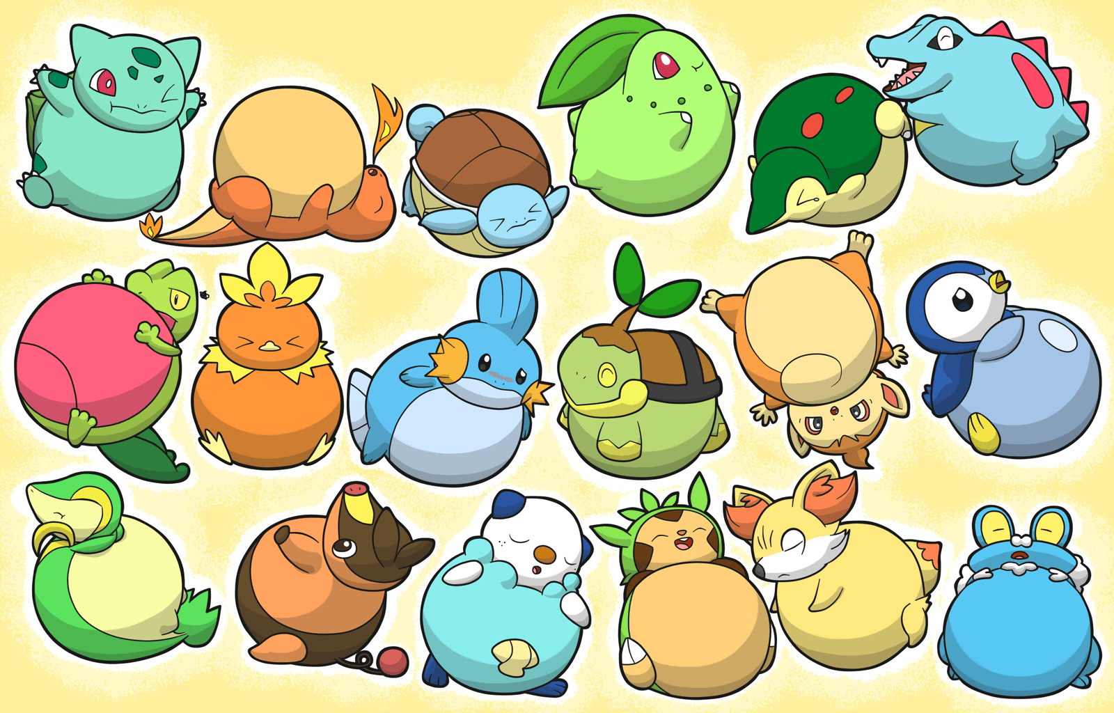 Pokémon gonfiati colorati, 1600x1024 HD Ready, Notebook Gaming