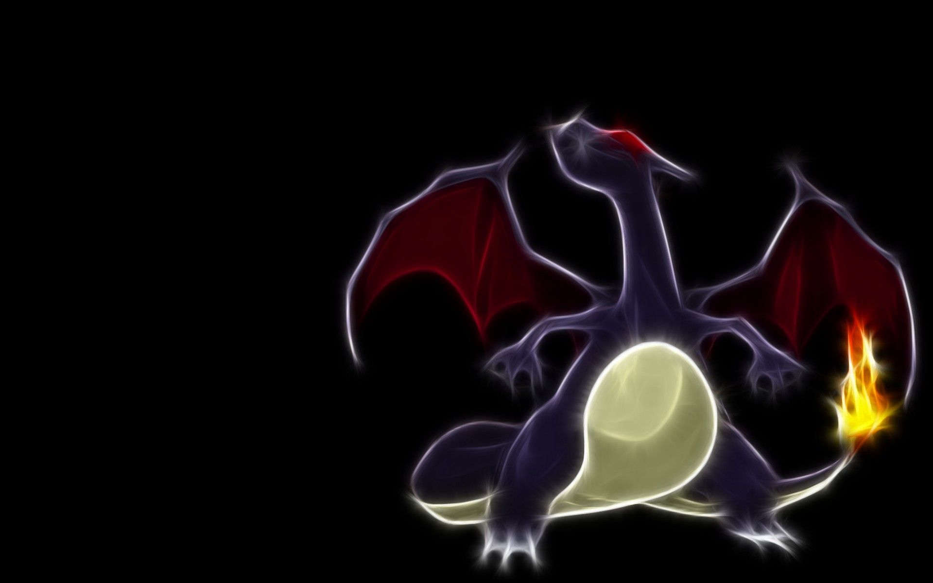 Charizard cromatico su nero, 1920x1200 WUXGA, iMac