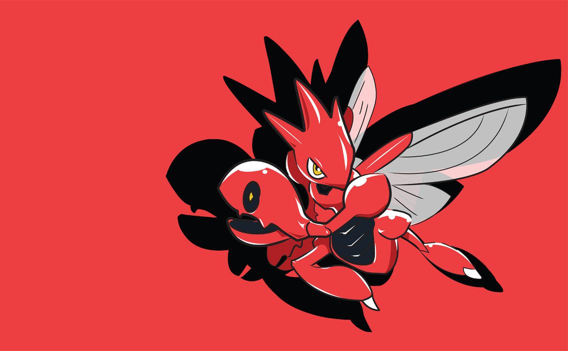 Scizor Pokémon sfondo rosso, 1136x703 HD, iMac