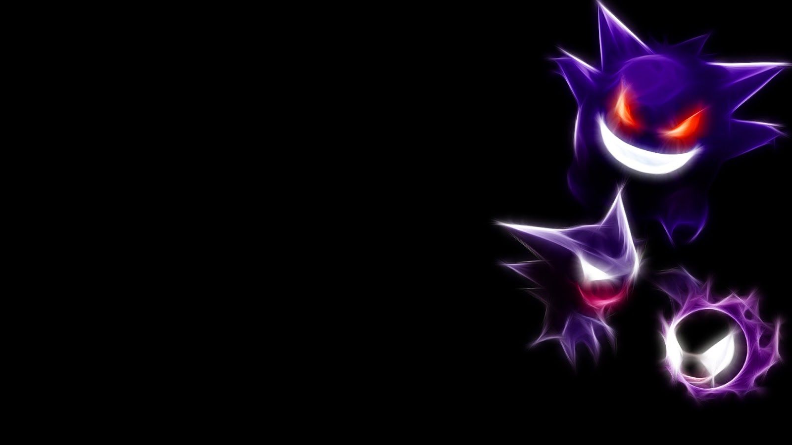 Gengar Haunter Gastly Pokémon viola, 1600x900 900p, PC