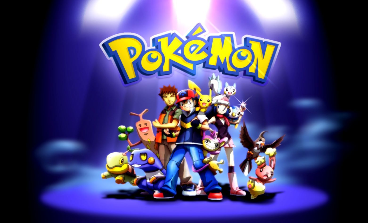 Personaggi Pokémon logo blu, 1562x945 HD, Desktop