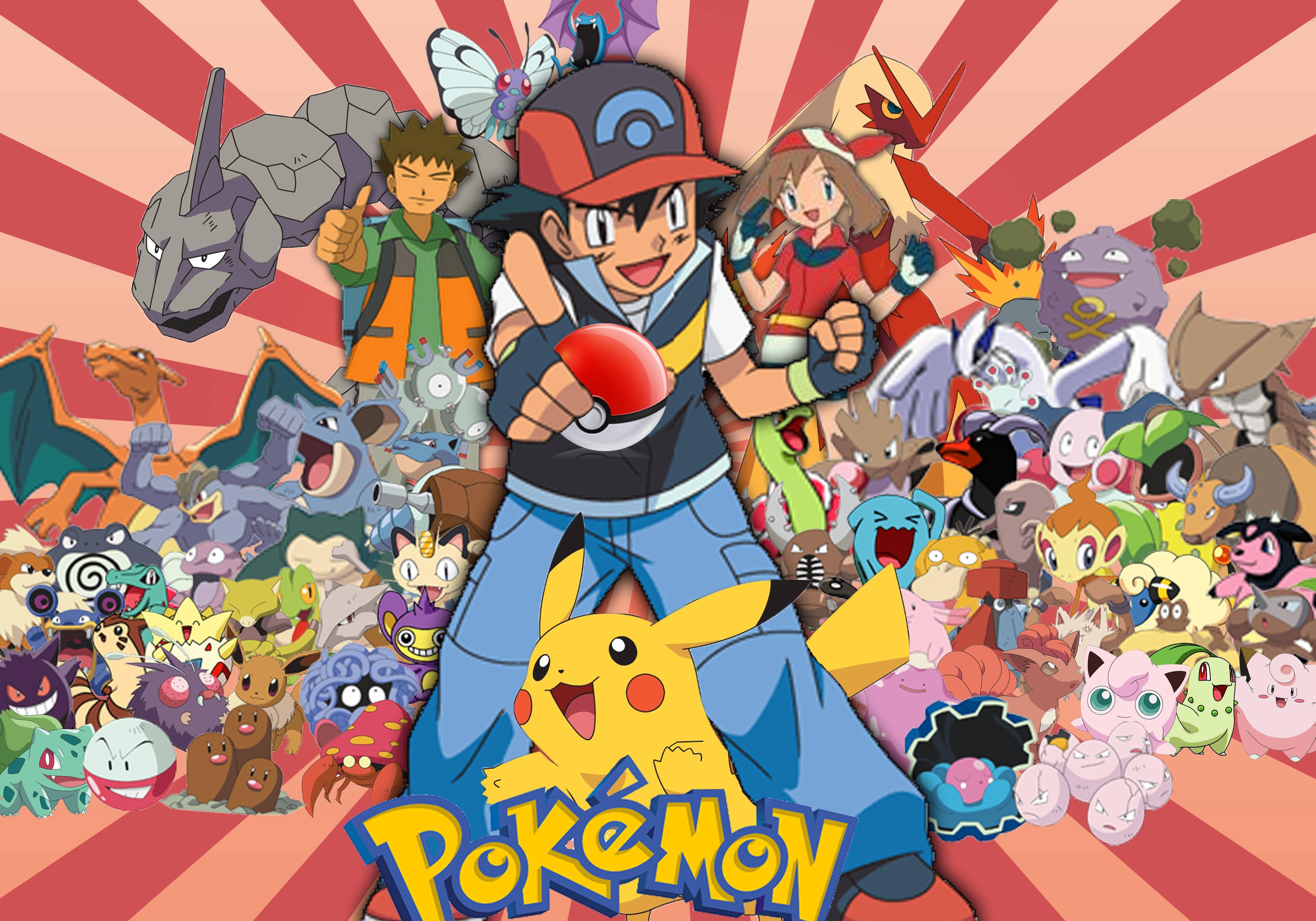 Ash e Pokémon vari personaggi, 4500x3150 4K, Desktop 4K