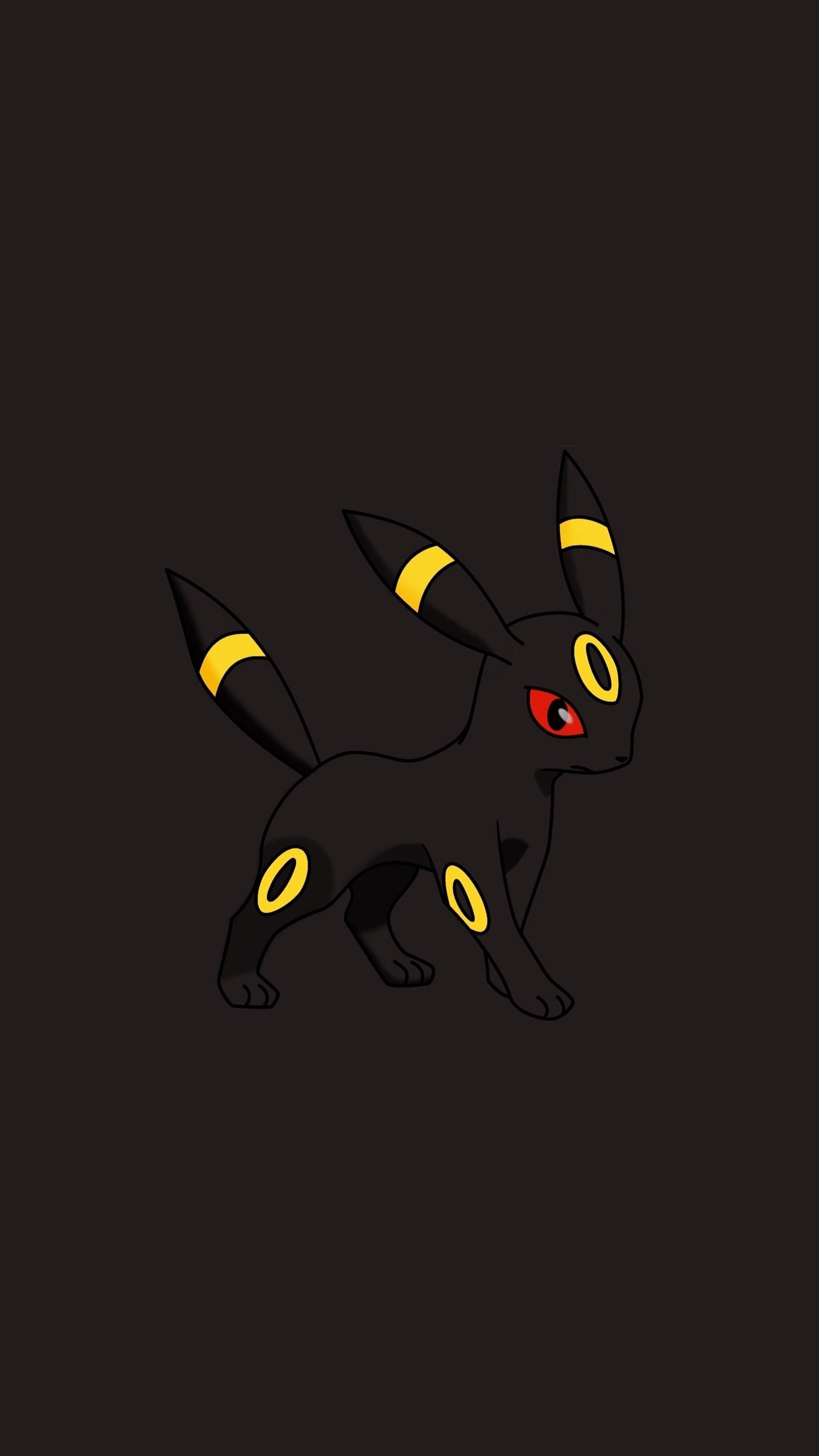 Umbreon Pokemon sfondo scuro, 1512x2688 Verticale, Telefono