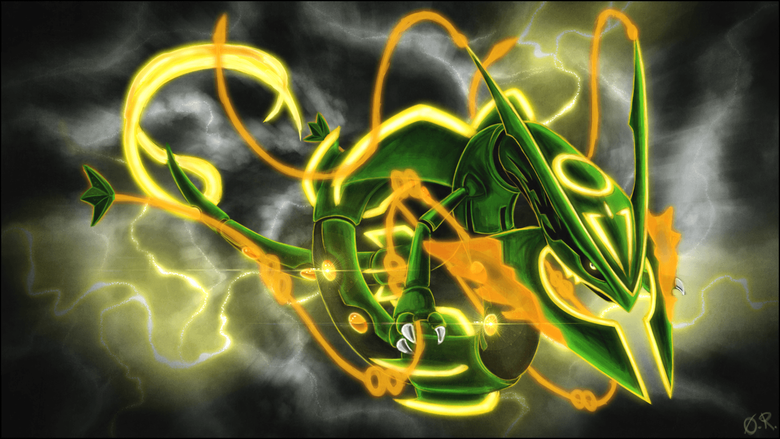 Mega Rayquaza Pokémon, 1600x900 900p, PC