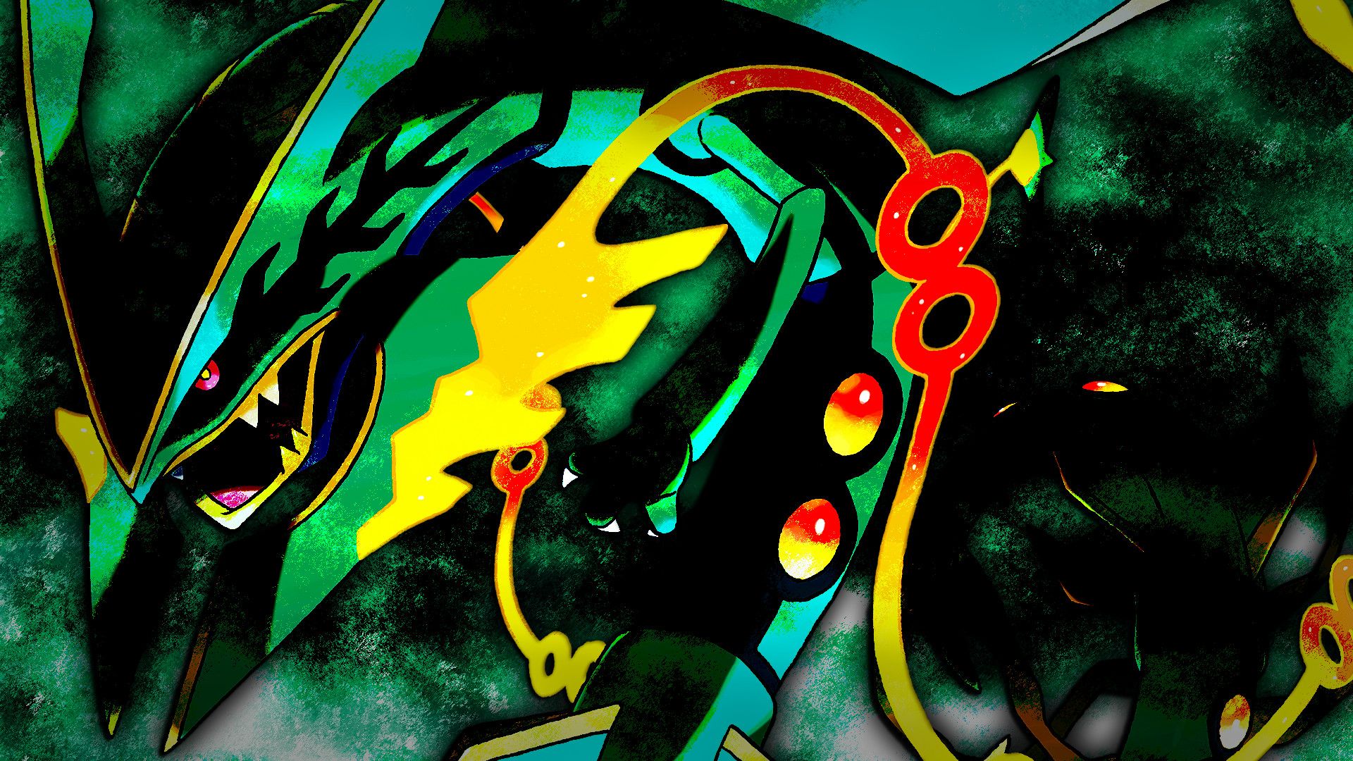 Rayquaza Pokémon verde, 1920x1080 1080p, Laptop
