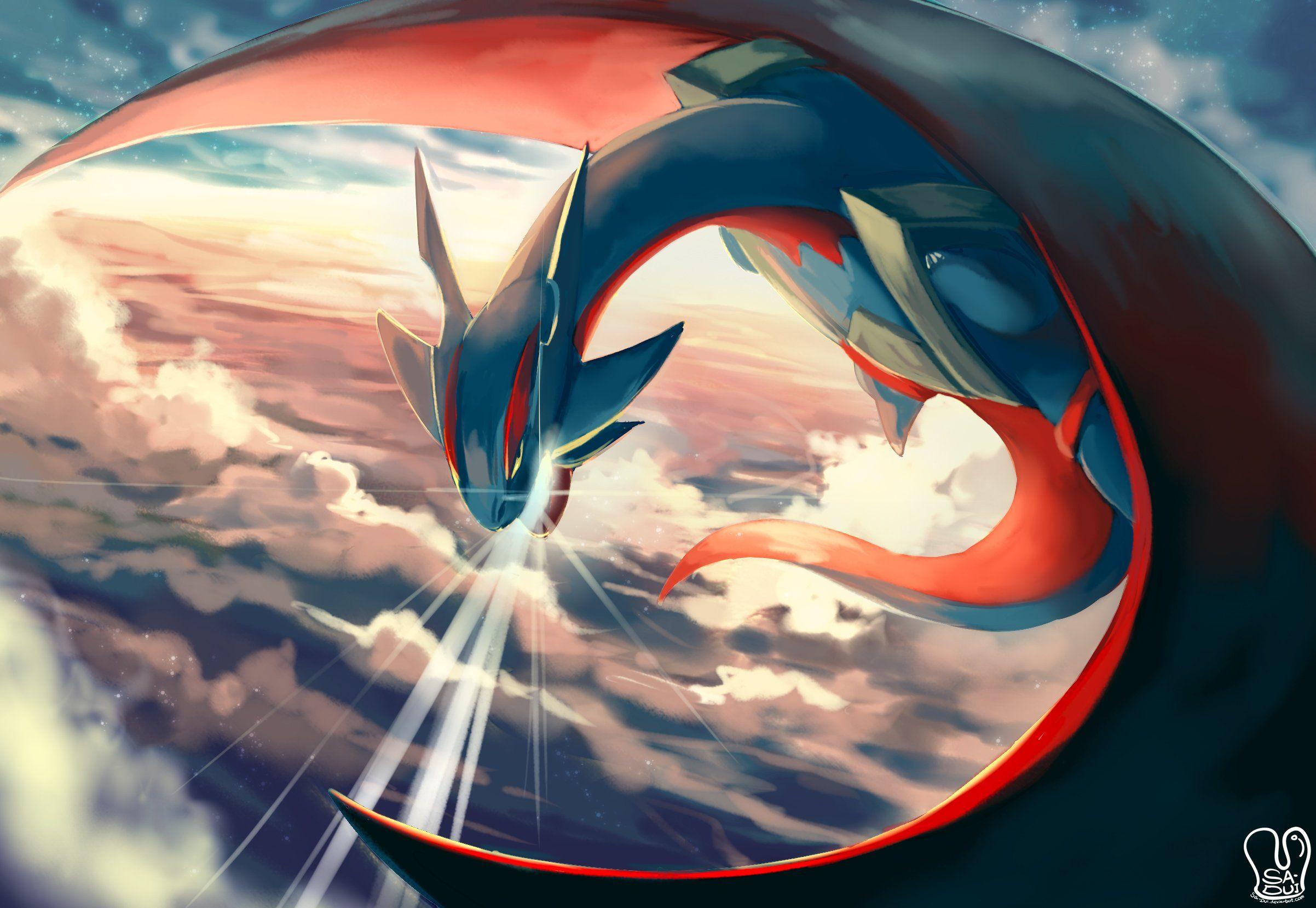 Mega Salamence Pokémon cielo, 2404x1658 alta risoluzione, PC Desktop