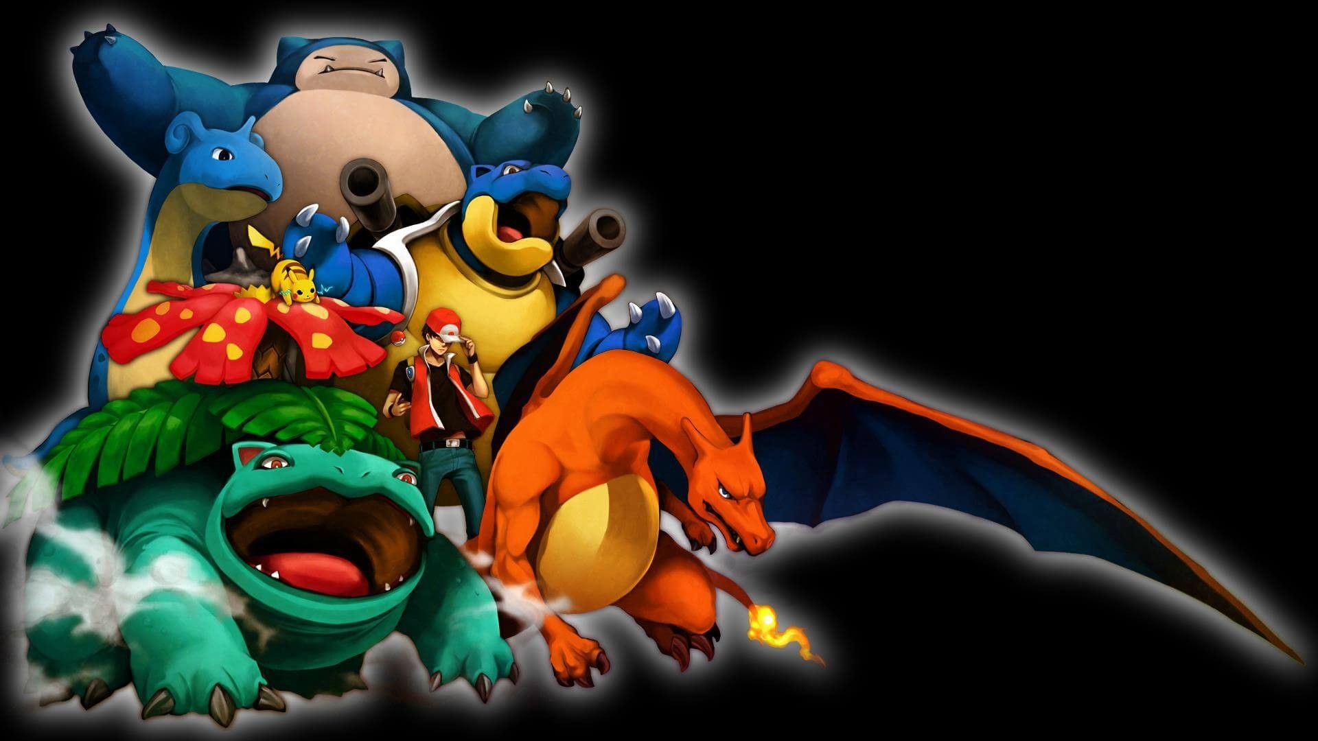 Charizard Vaporeon Vileplume Pokémon gruppo, 1920x1080 1080p, Desktop