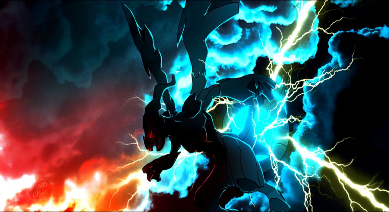 Pokémon leggendario con fulmini, 1324x721 720p, iMac