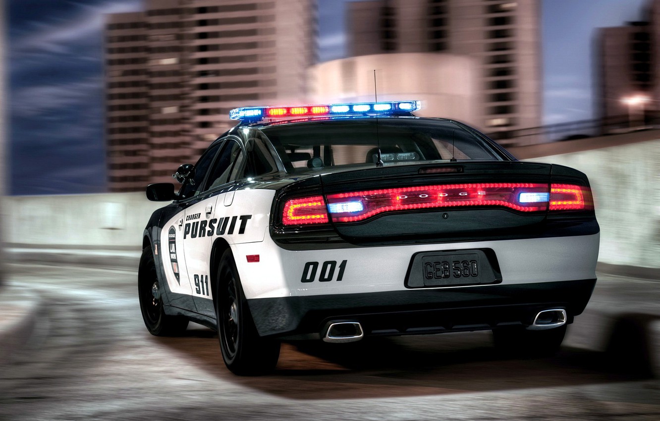 Auto polizia Dodge Charger, muscle car, 1332x850 HD, Desktop