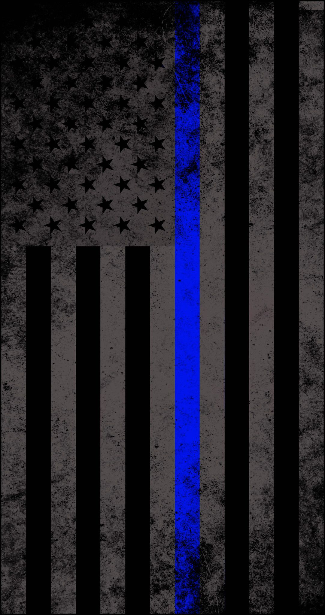 Bandiera americana linea blu polizia, 1082x2048 Verticale, Android