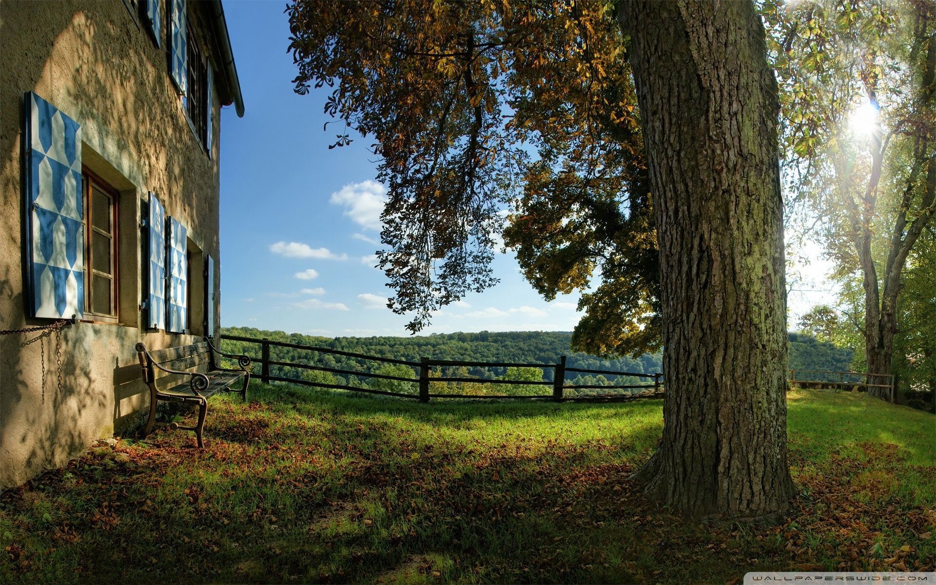 Casa di campagna con albero, 1920x1200 Full HD+ WUXGA, Desktop