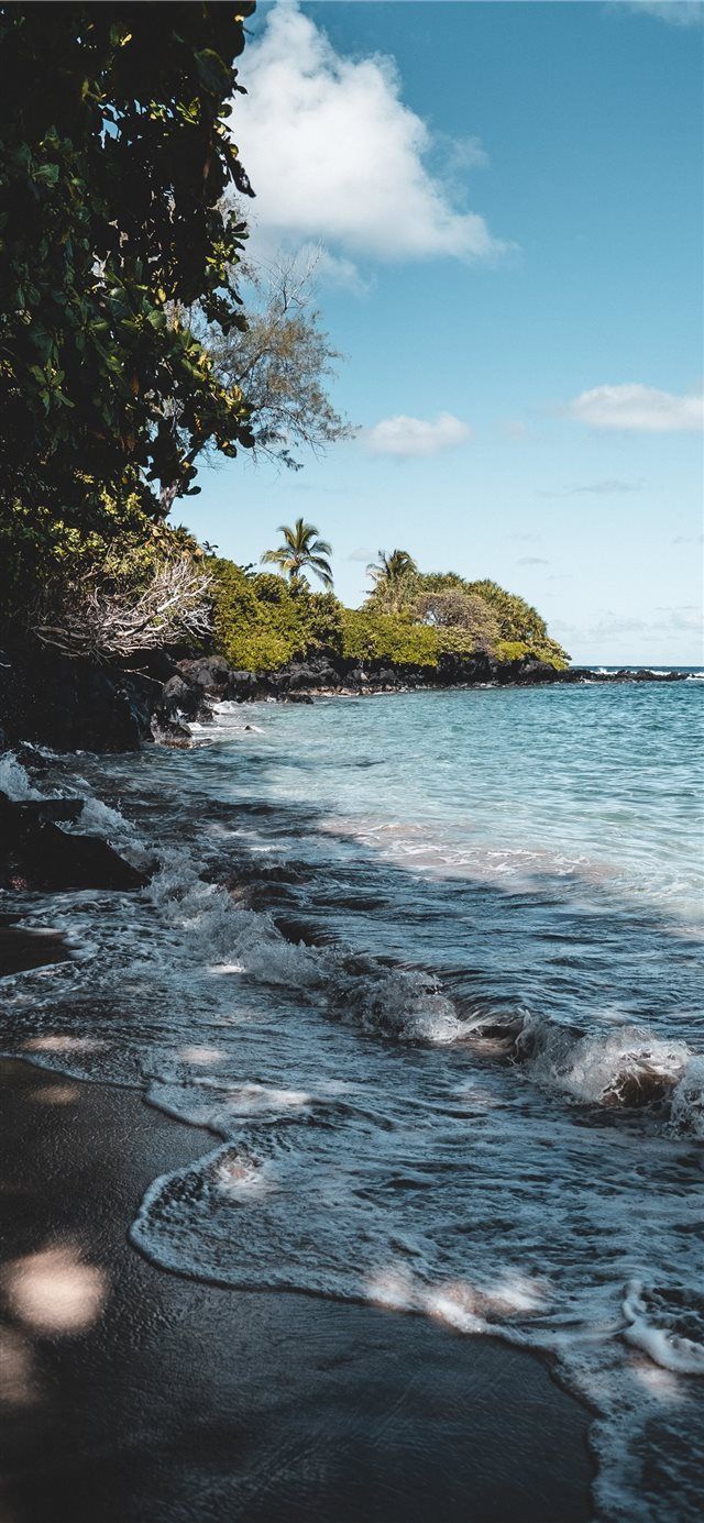 Spiaggia tropicale Maui Hawaii, 640x1385 Verticale, Mobile