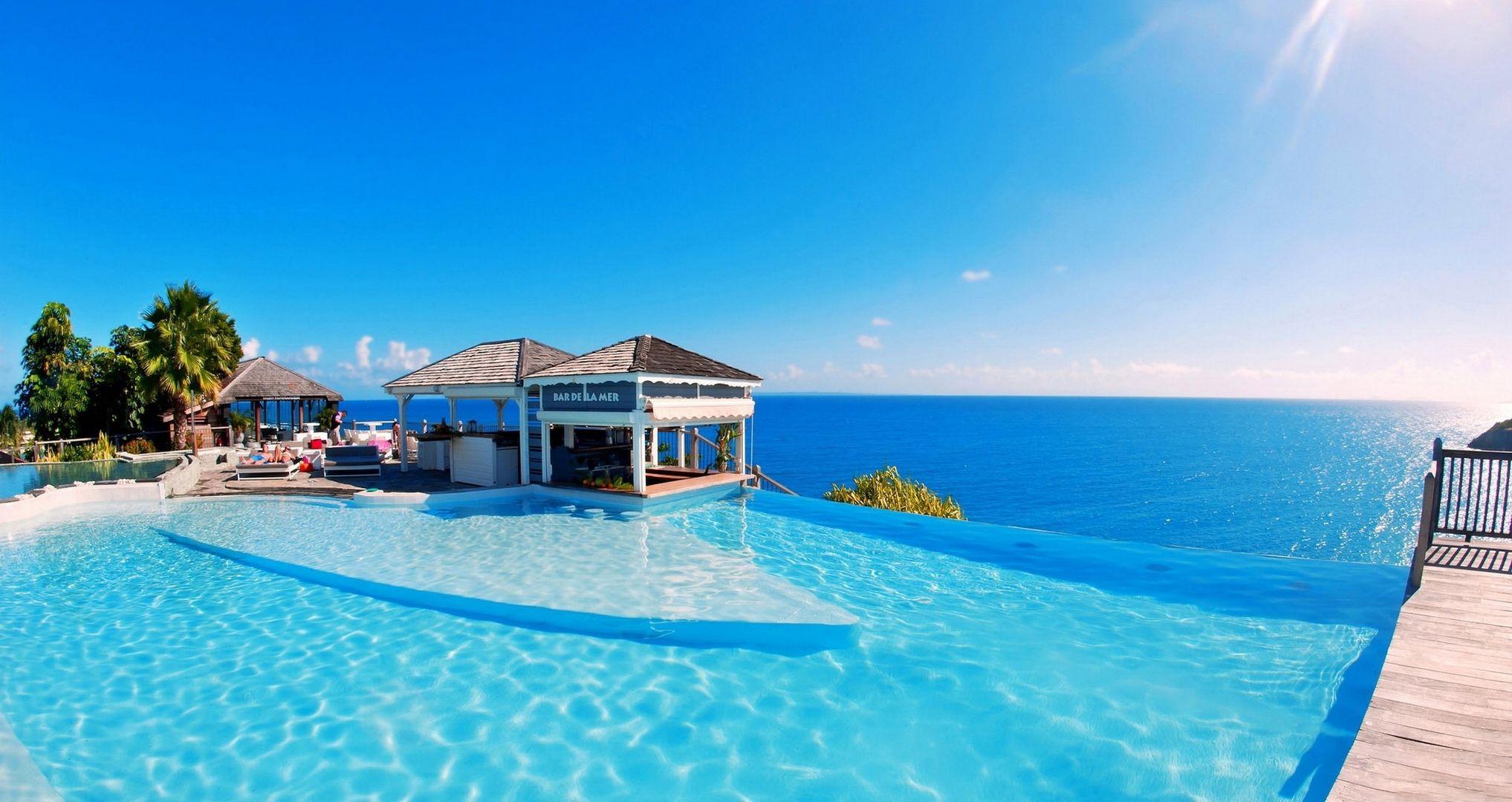 Piscina infinity resort tropicale, 2035x1080 Hi-Res, PC Desktop