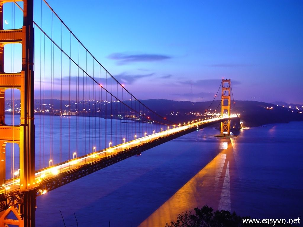 Golden Gate Bridge notturno, 1024x768 HD, iMac