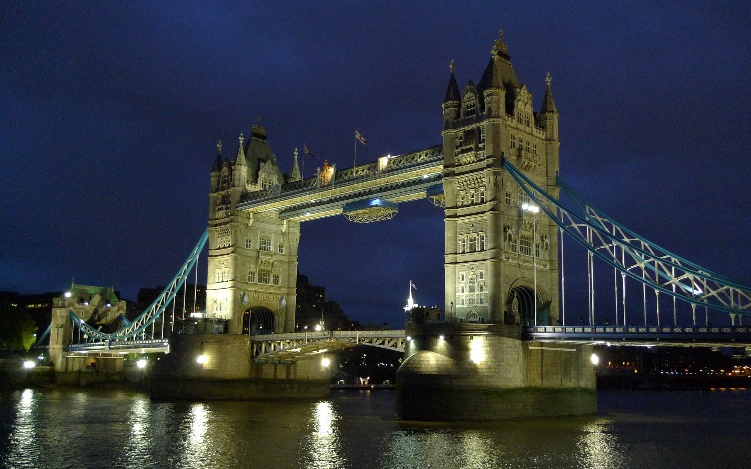 Tower Bridge Londra notte, 2560x1600 2K+, Desktop
