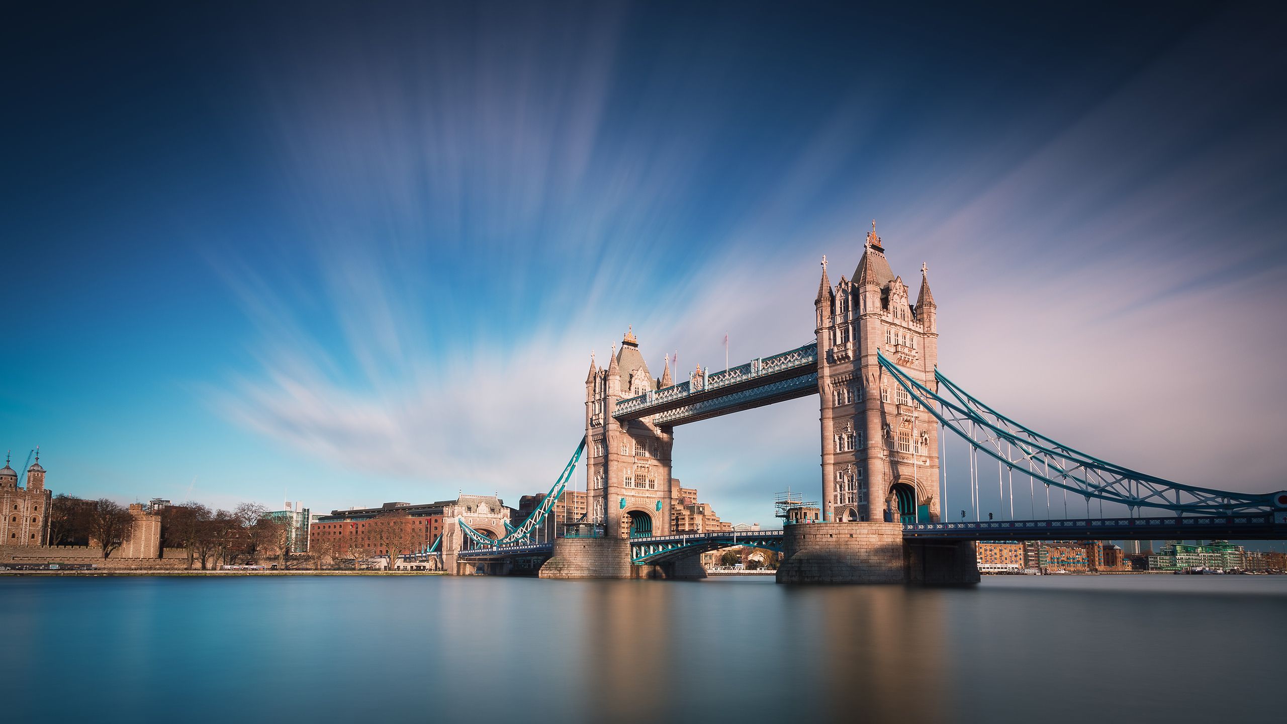 Tower Bridge Londra fiume, 2560x1440 QHD, Laptop