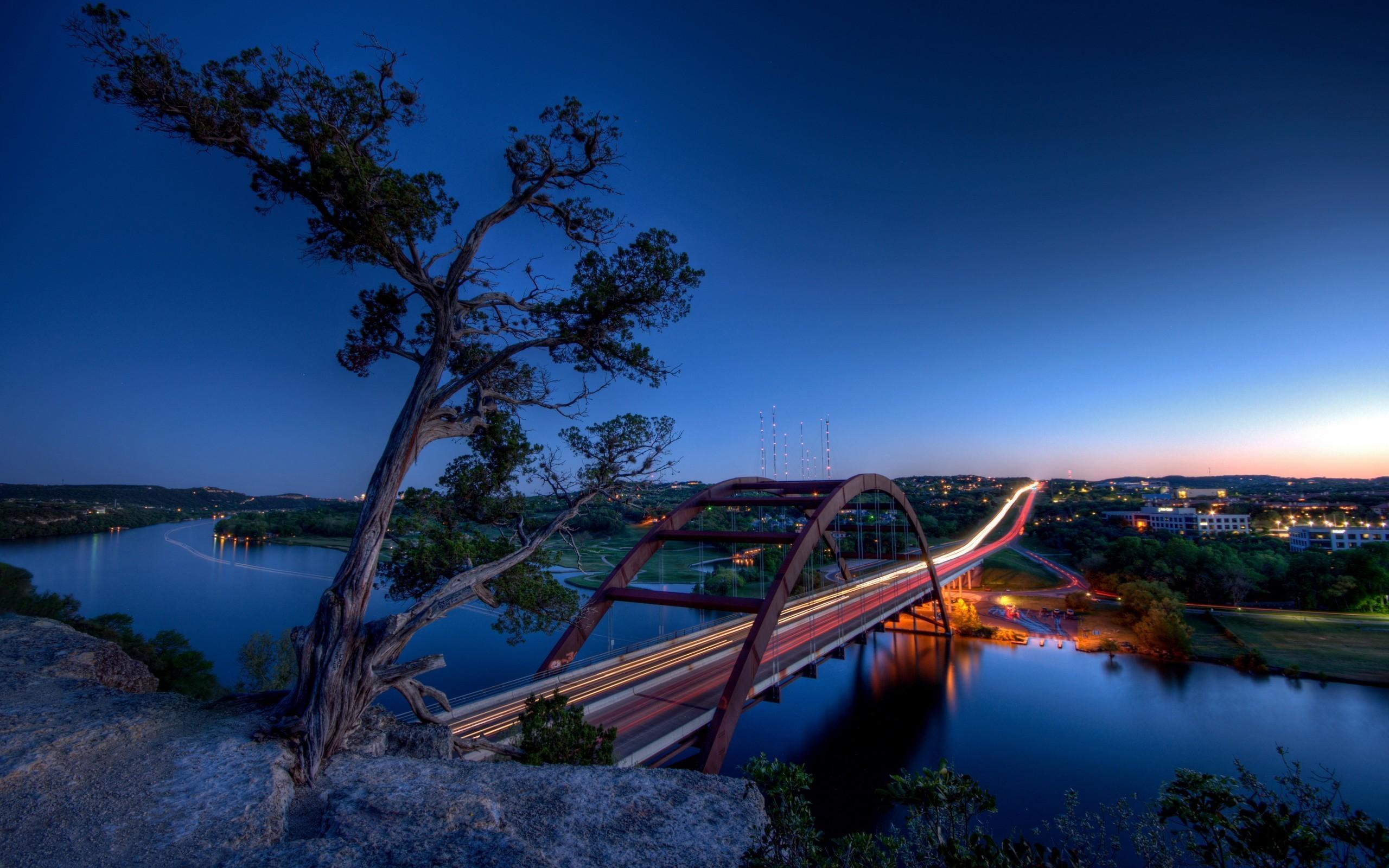 Ponte illuminato al crepuscolo, 2560x1600 2K, MacBook Pro