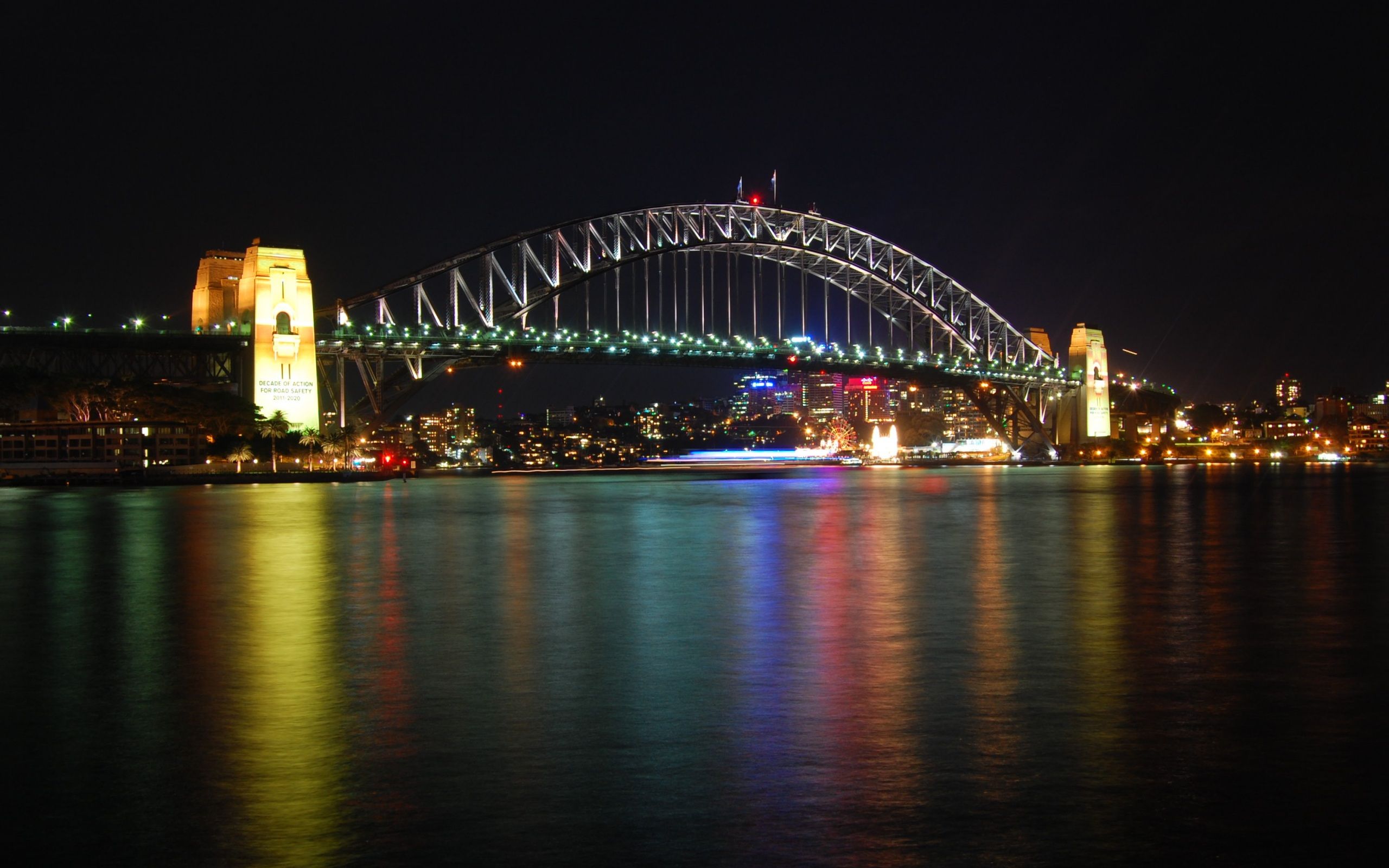 Sydney Harbour Bridge notturno, 2560x1600 2K+, Desktop