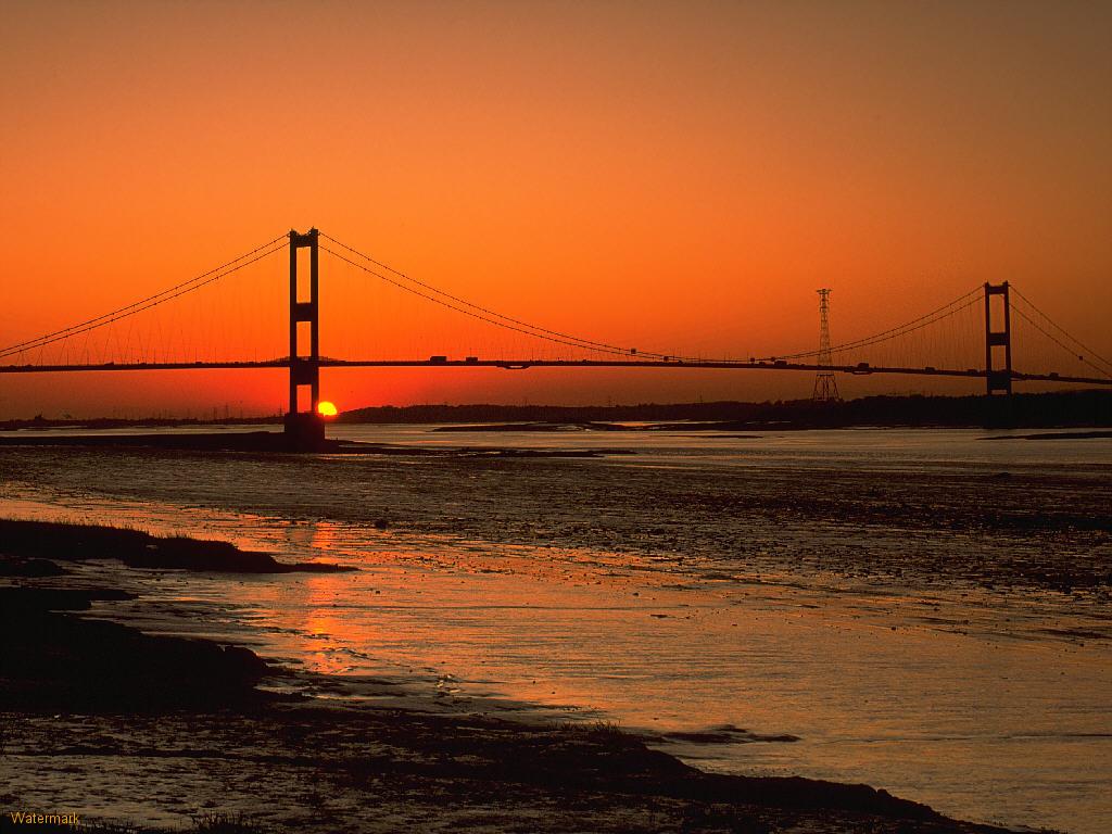 Ponte sospeso al tramonto, 1024x768 HD, Desktop