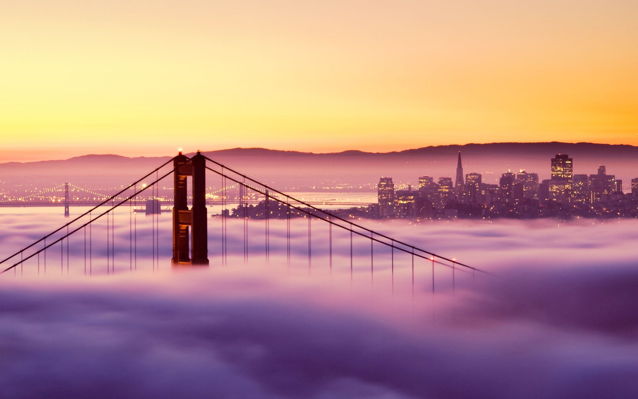 Golden Gate Bridge nella nebbia, 2560x1600 WQXGA, Desktop