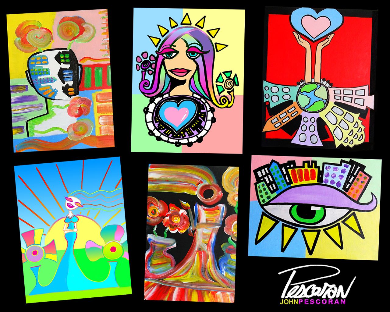 Collage dipinti pop art colorati, 1280x1024 HD, MacBook Pro