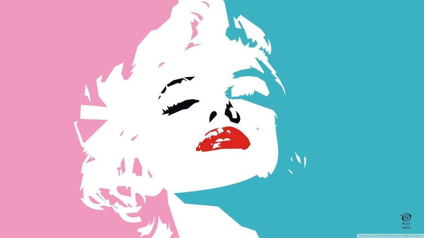 Ritratto pop art donna bionda, 1366x768 720p, ROG Asus Laptop