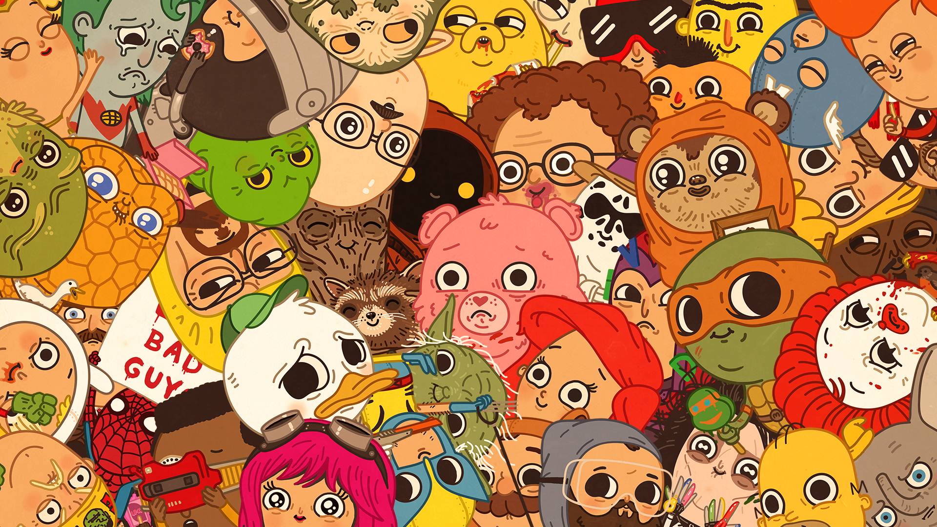 Pattern doodle pop art colorato, 2560x1600 2K+, ROG Asus Laptop