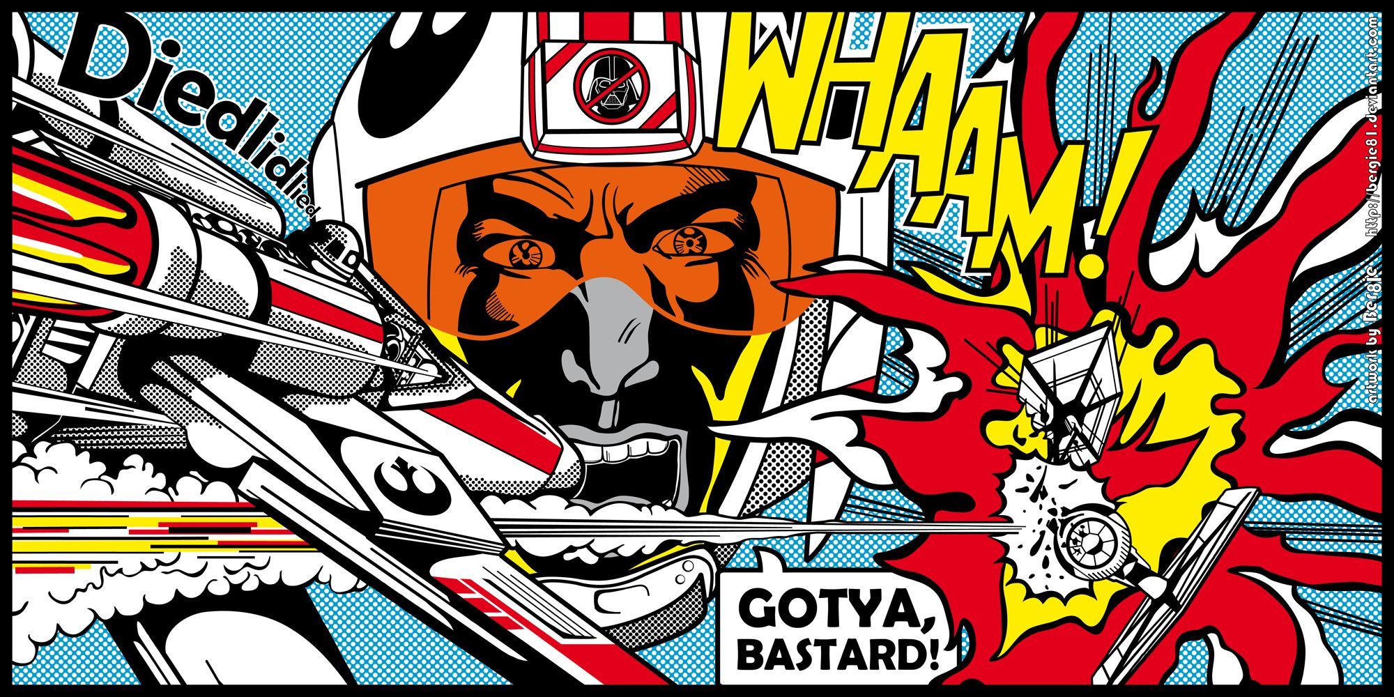 Pop art pilota caccia spaziale, 2000x1000 alta risoluzione, Laptop