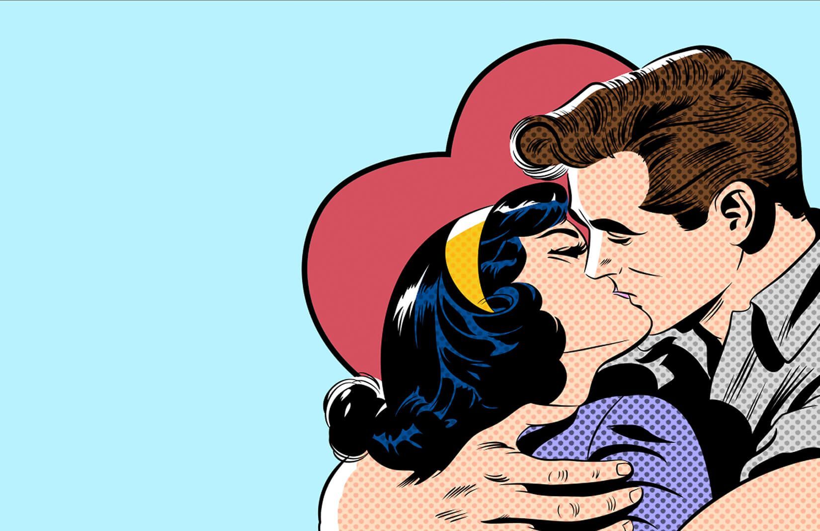Coppia innamorata stile pop art, 1650x1070 HD, Desktop