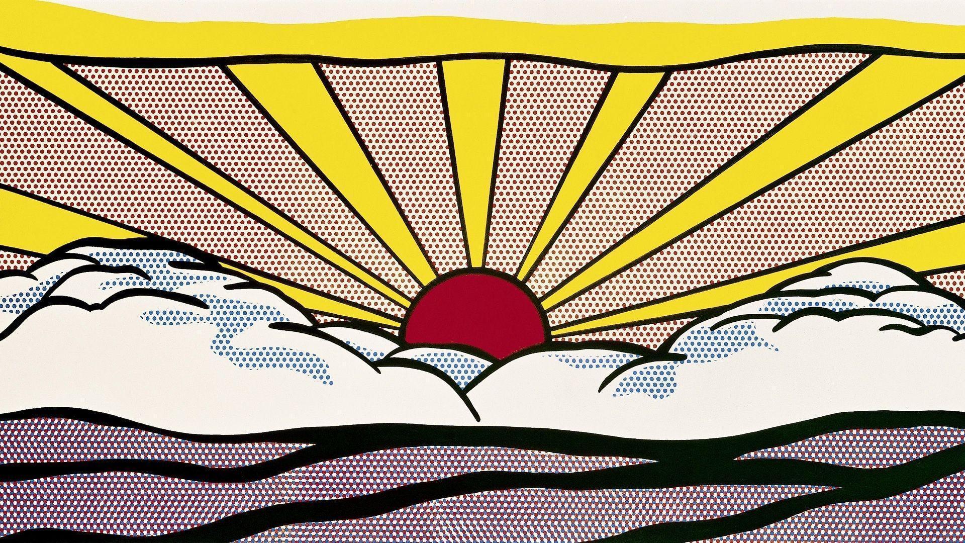 Alba pop art nuvole, 1920x1080 Full HD 1080p, Laptop