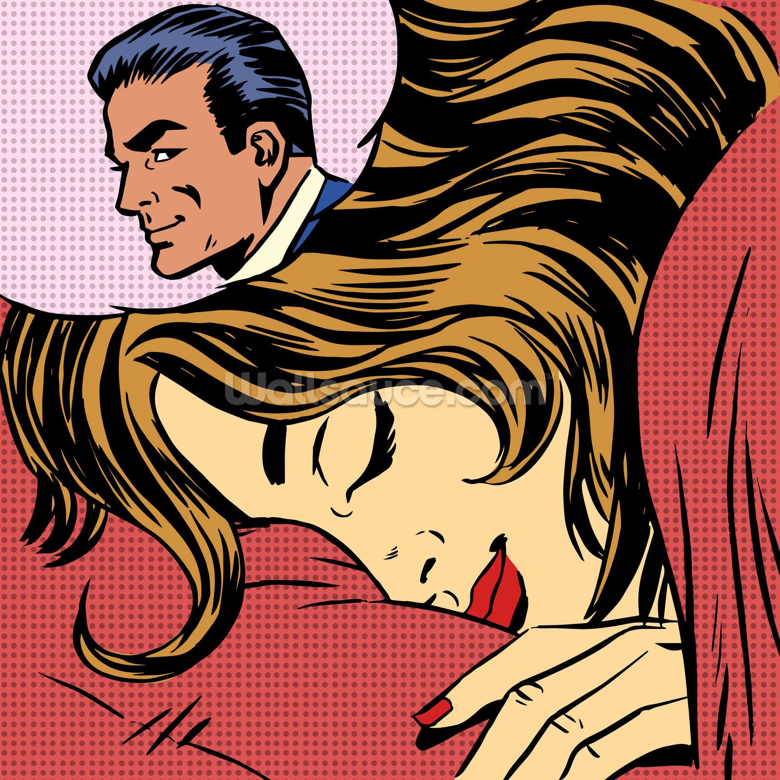 Donna sogna uomo pop art, 1600x1600 900p, Desktop