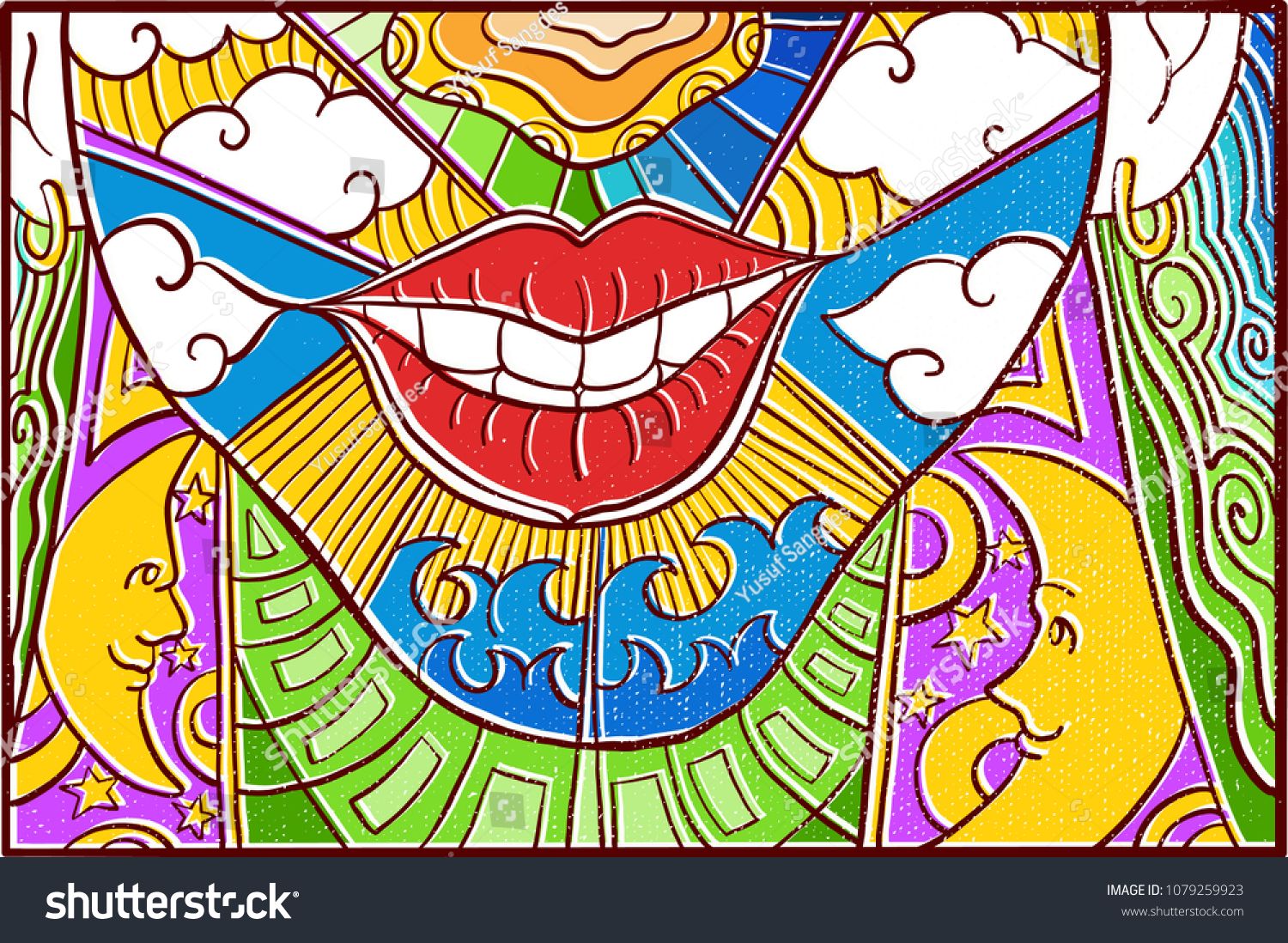 Sorriso pop art colorato, 1500x1098 720p, Laptop