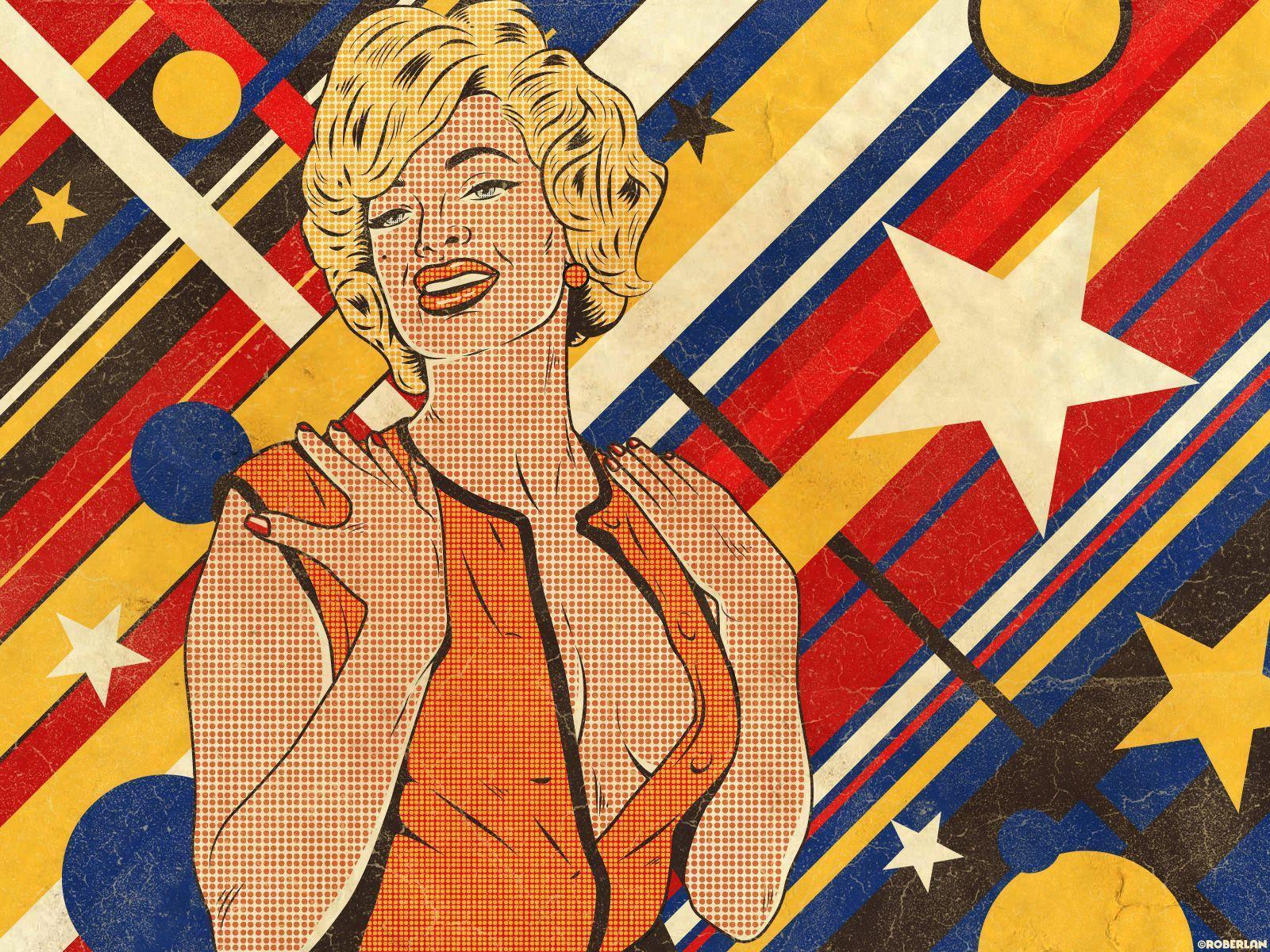 Marilyn Monroe pop art retro, 1600x1200 HD, Desktop