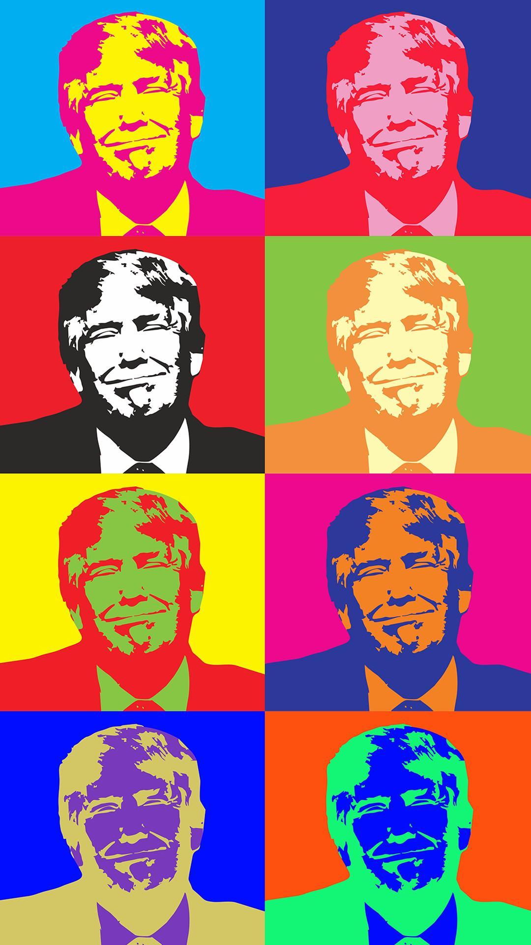 Ritratto pop art multicolore, 1080x1920 Full HD Verticale, Smartphone