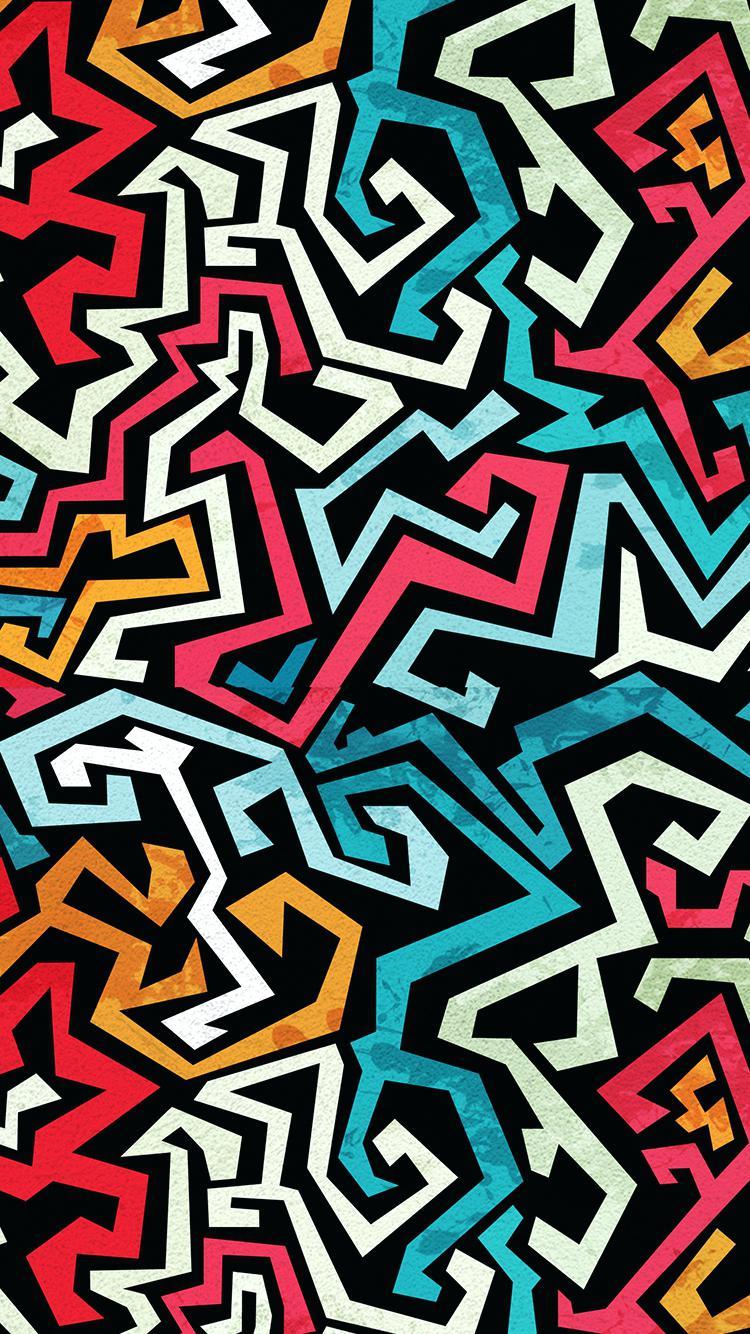 Motivo geometrico astratto colorato, 750x1334 Full HD Verticale, Smartphone