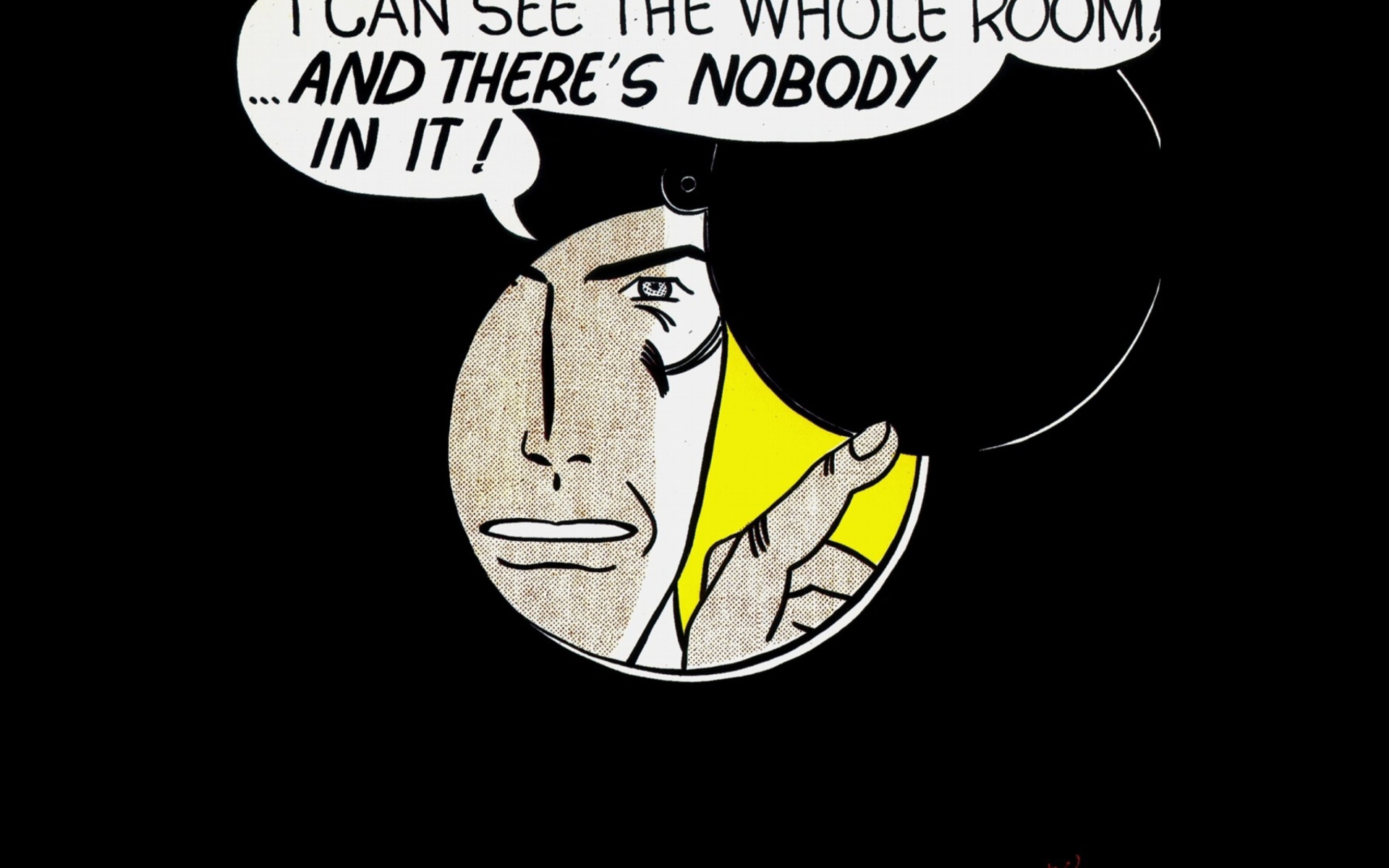 Fumetto pop art volto giallo, 1920x1200 Full HD+, PC