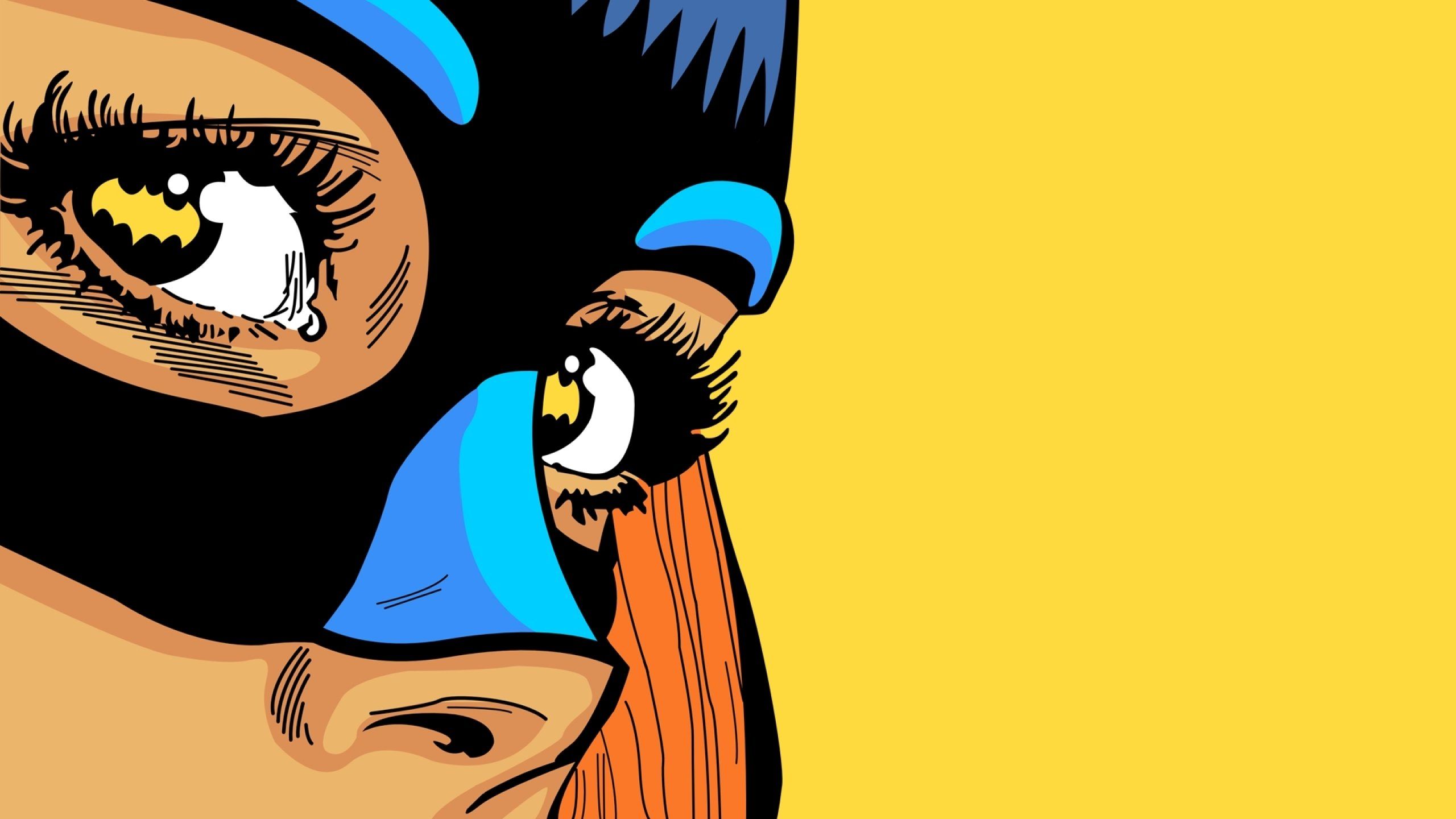 Batgirl pop art occhi, 2560x1440 1440p, Monitor Gaming