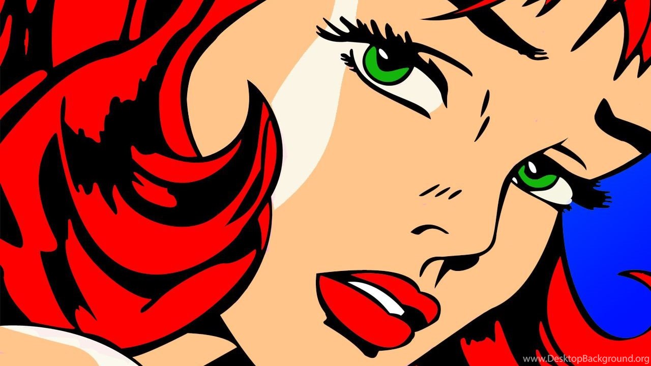 Donna pop art capelli rossi, 1280x720 720p, Laptop