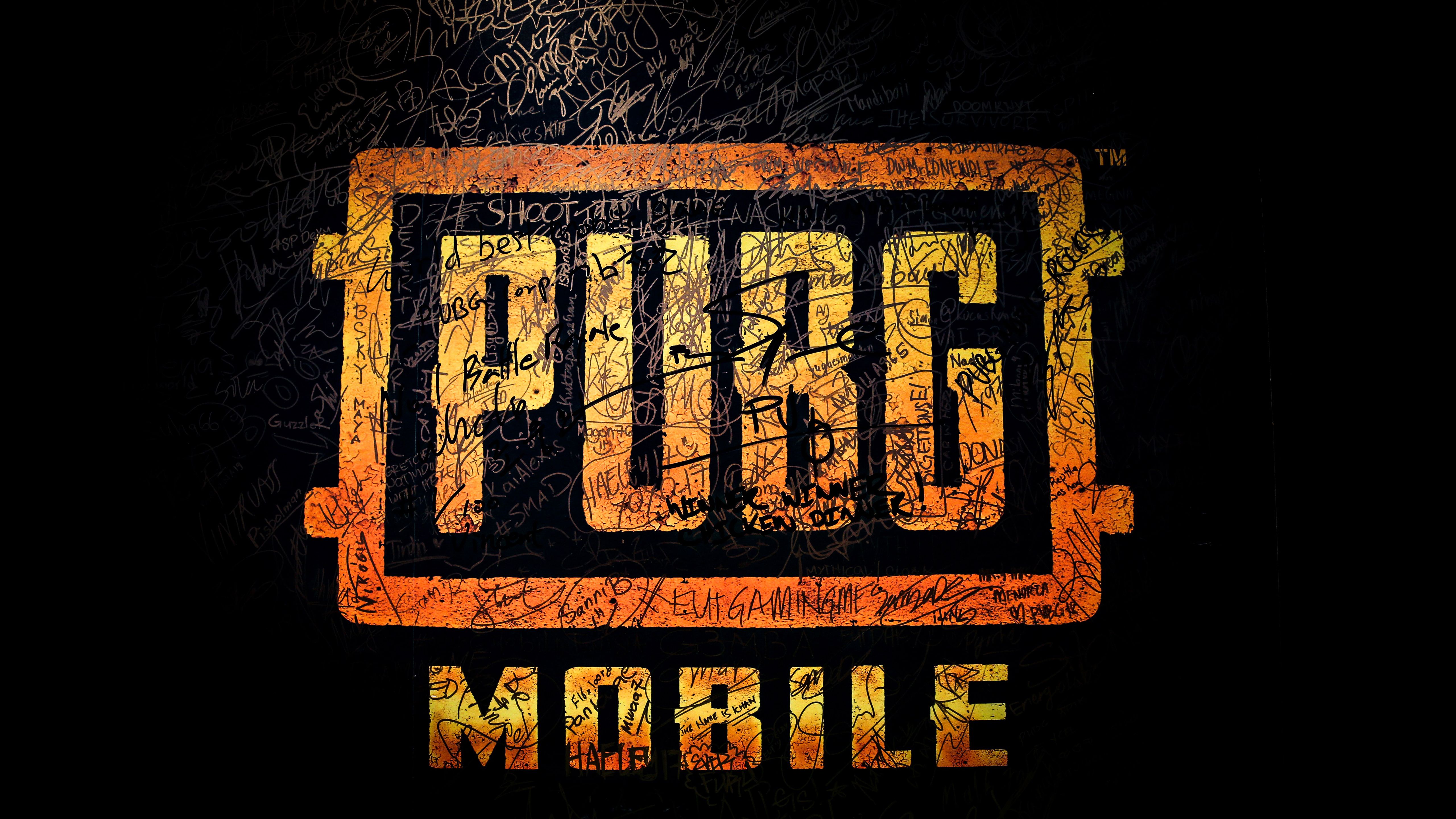 Logo PUBG Mobile, battle royale, 5120x2880 Ultra HD, 4K TV