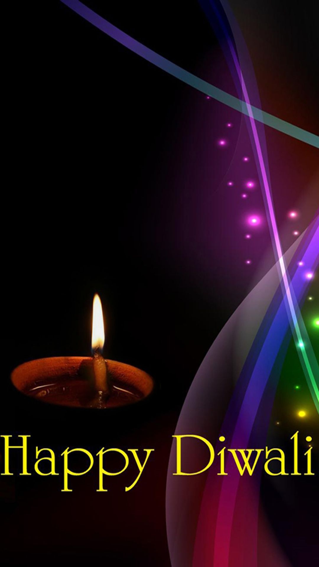 Candela Diwali colorata, 1080x1920 Full HD Verticale, iPhone